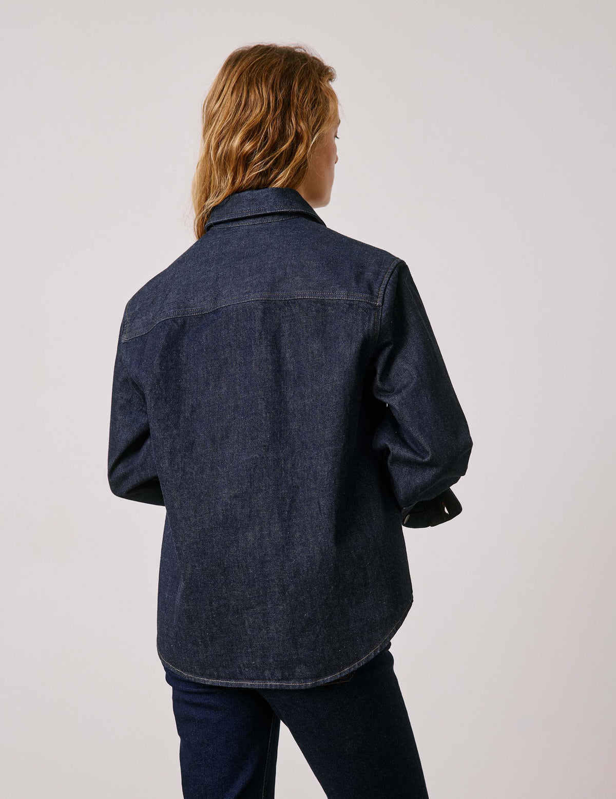 Navy denim Priscilla overshirt - Denim - Shirt Collar