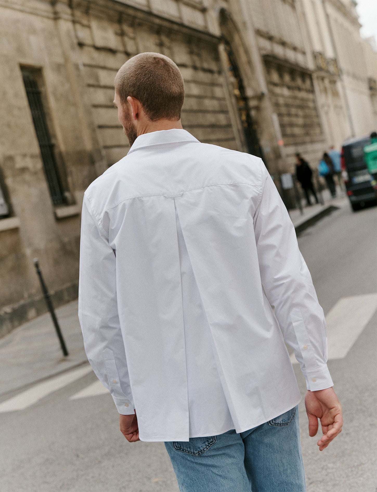 White Marais shirt - Poplin - French Collar