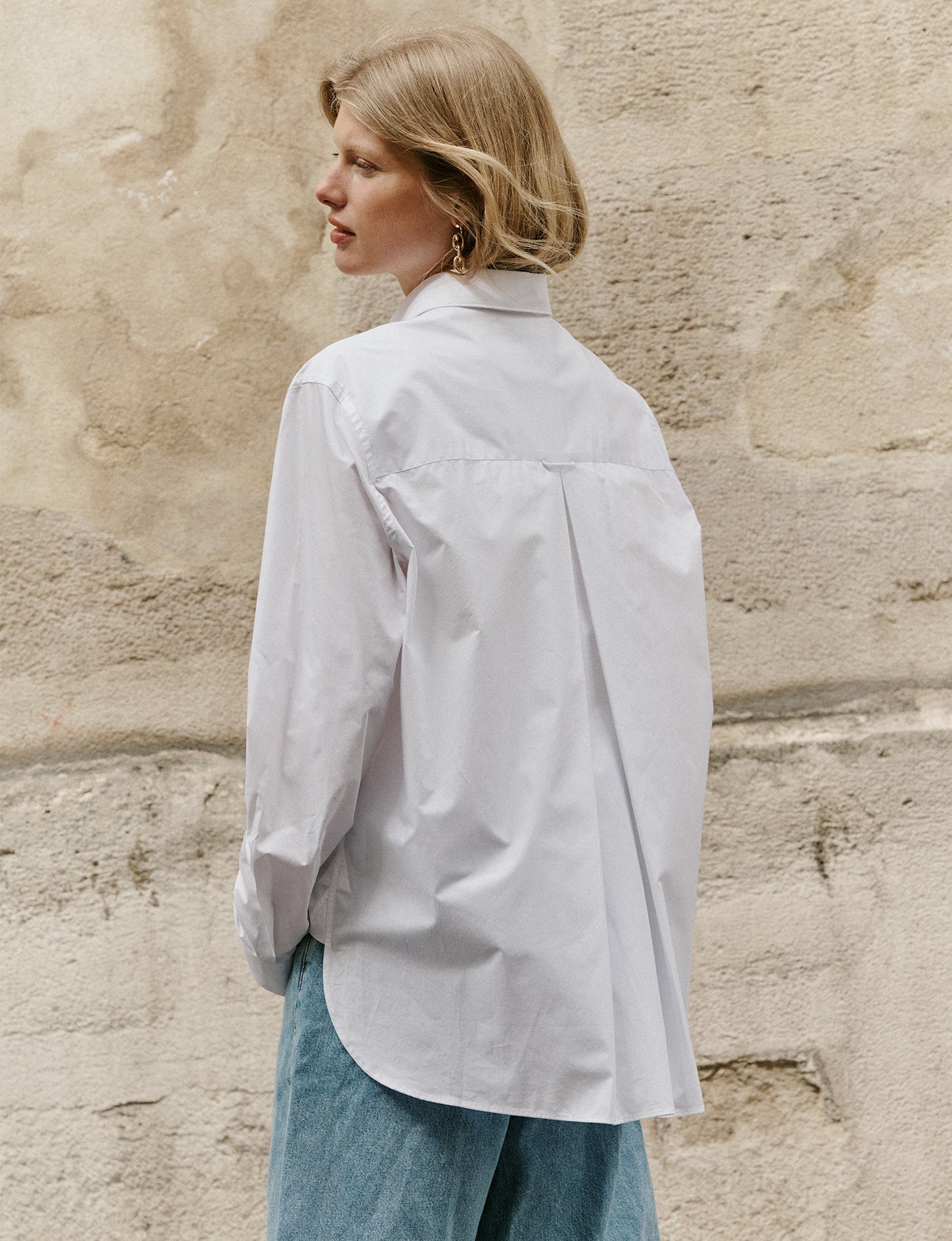 White Marais shirt - Poplin - French Collar