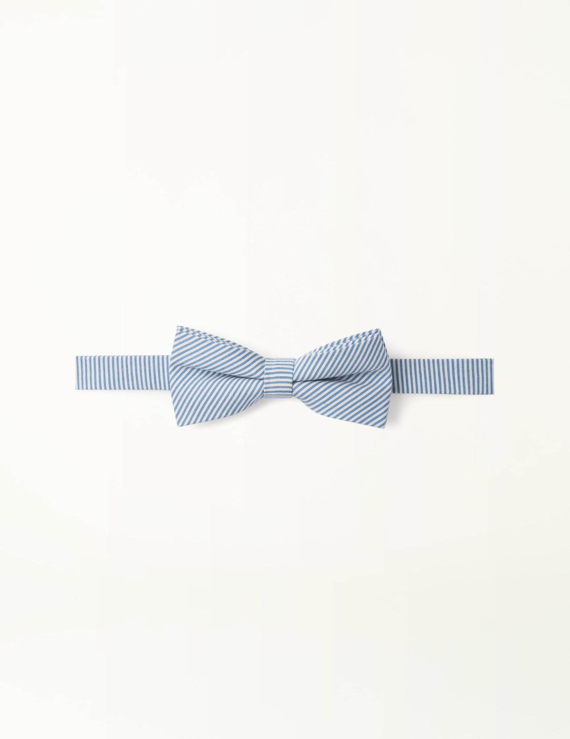 Striped woven silk bow tie