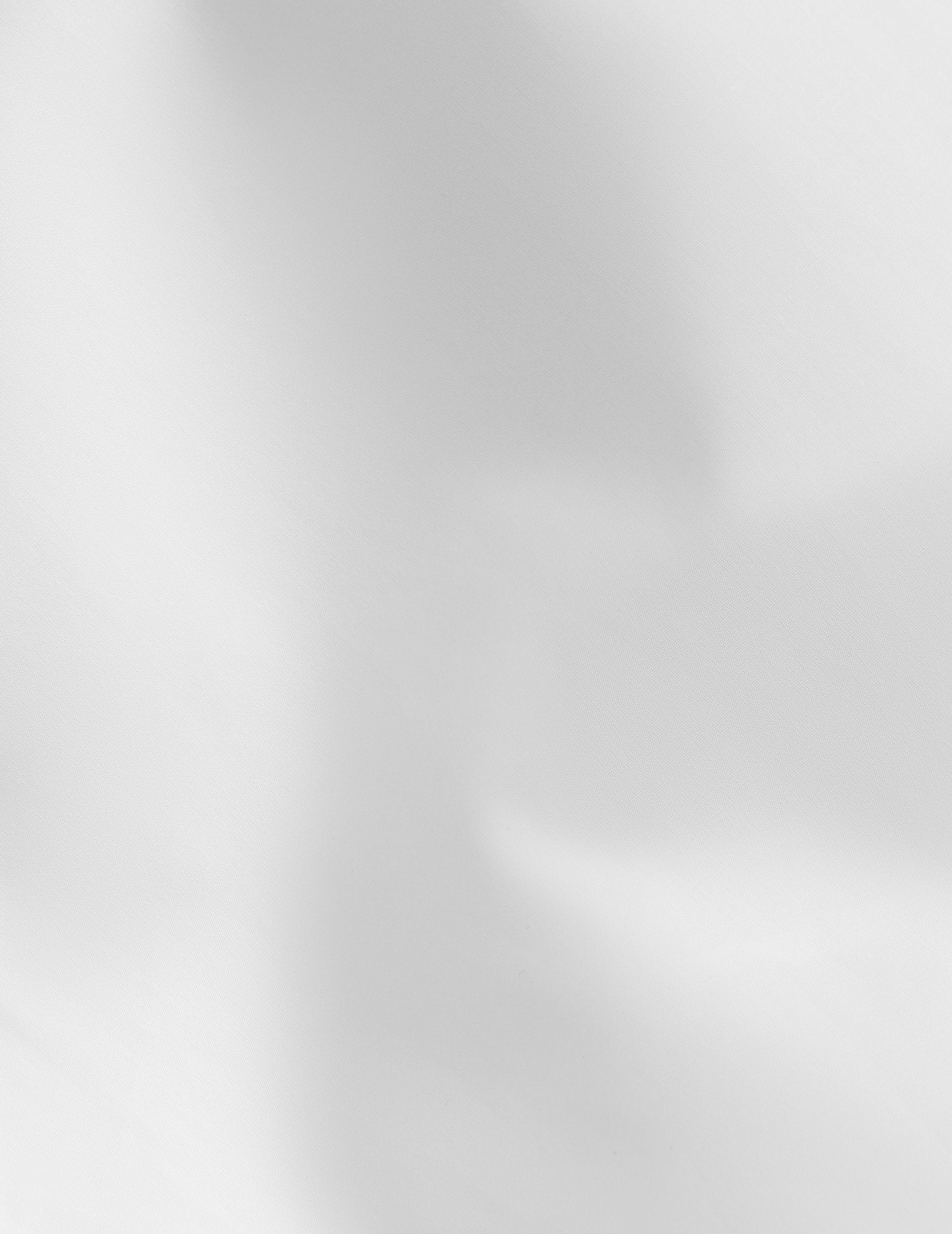 Fitted white easy-iron shirt - Poplin - Italian Collar - Easy-iron