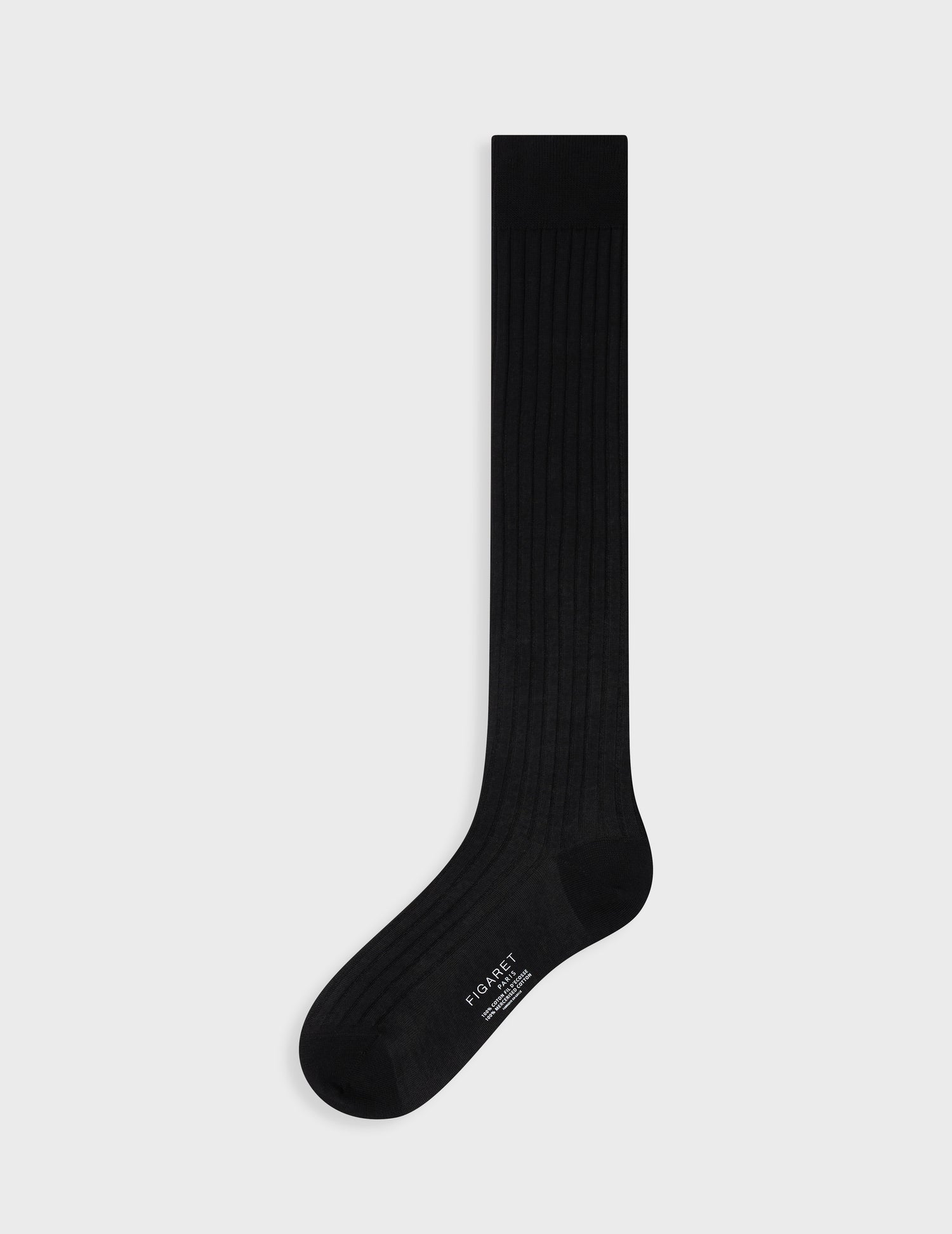 Black double lisle thread socks