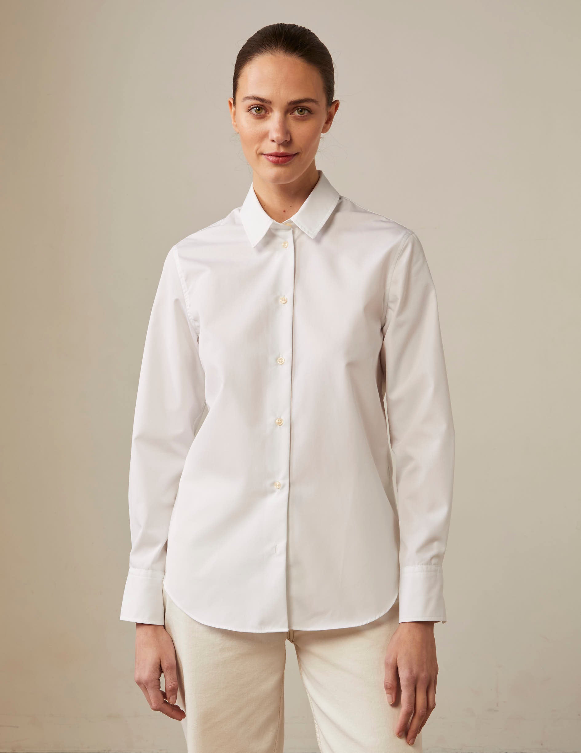 White easy-iron Marion shirt - Poplin - Easy-iron