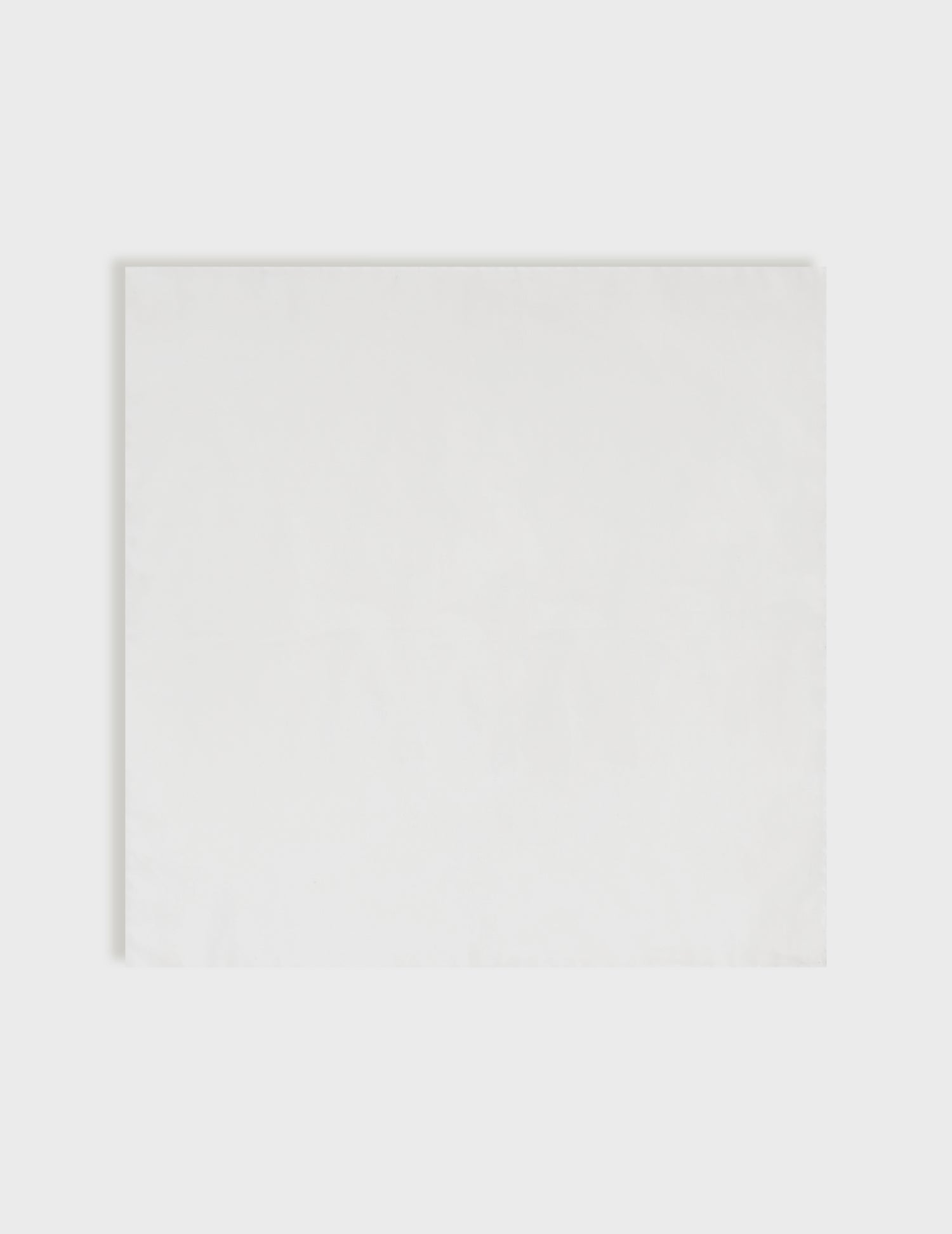 White cotton pocket square