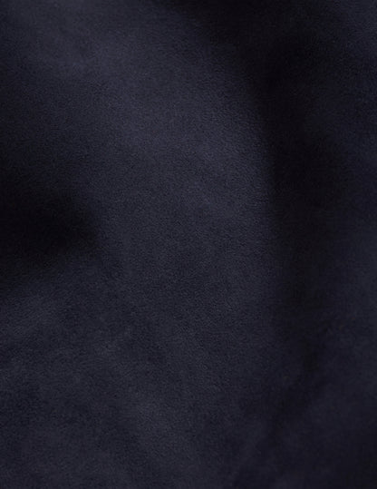 Navy suede Léo Teddy jacket