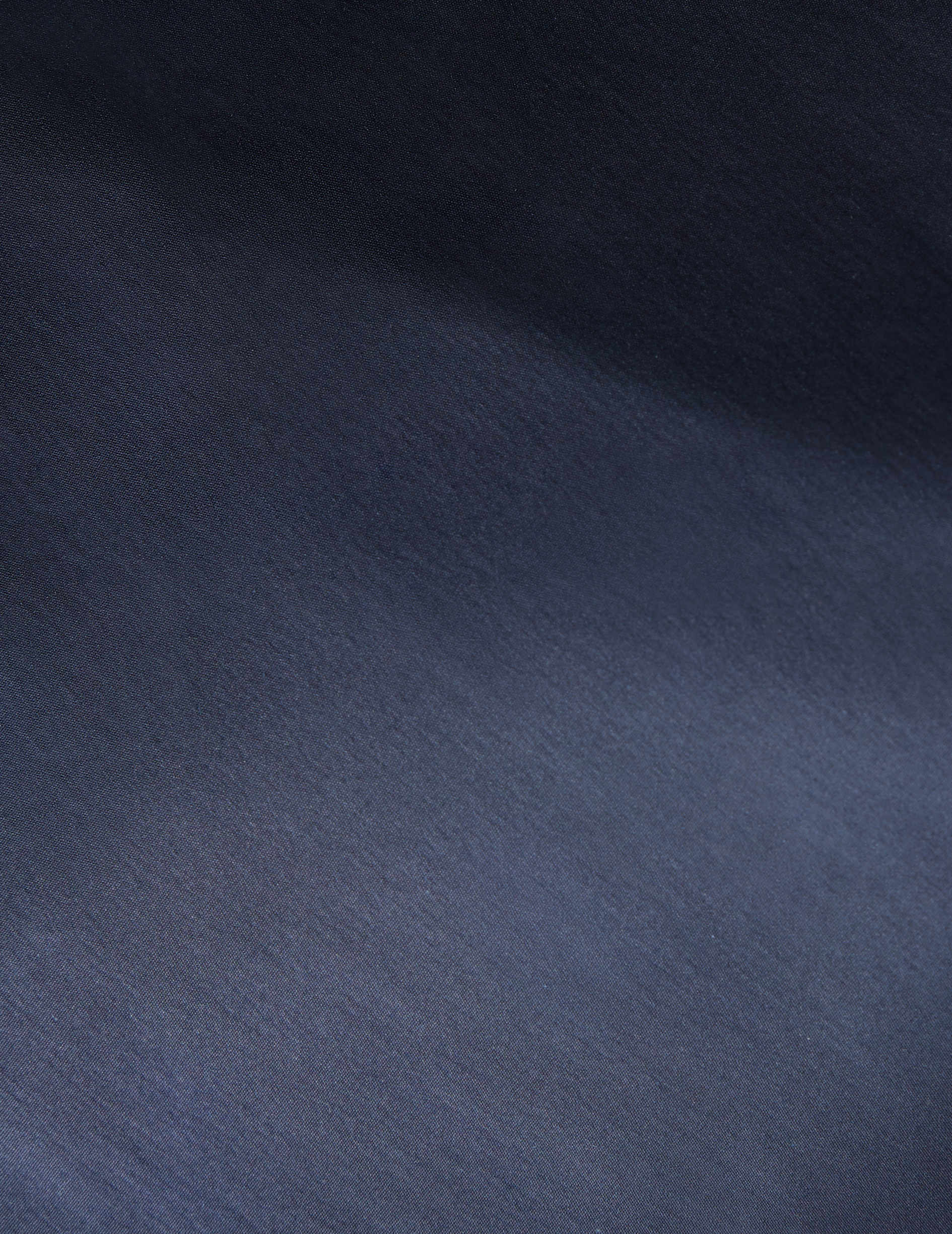 Navy Blue Stretch Semi-Fitted Shirt - Poplin - Figaret Collar