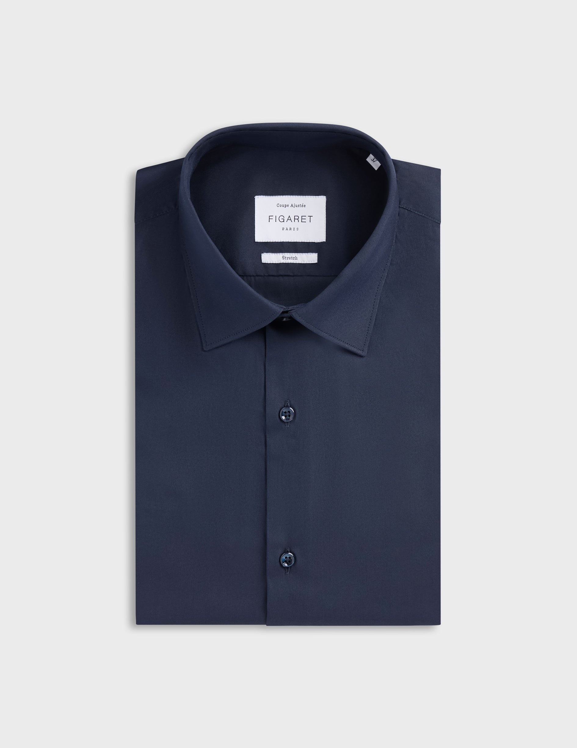 Fitted navy stretch shirt Fitted navy stretch shirt