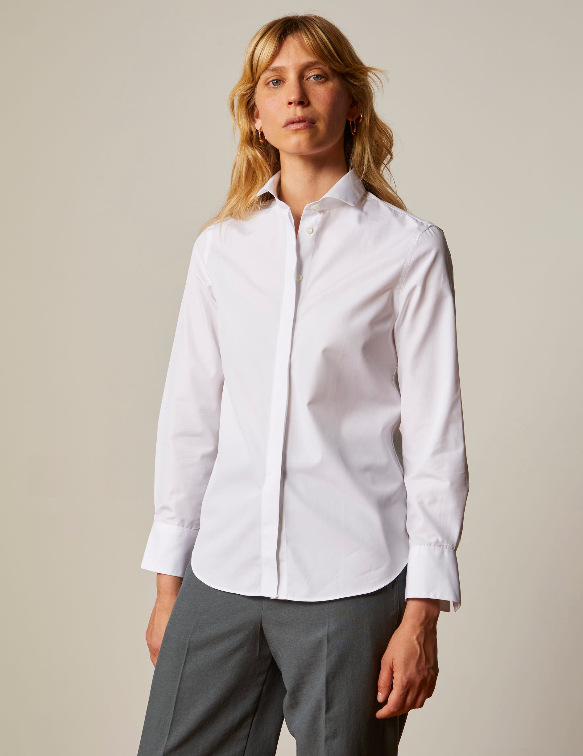 white Caroline shirt - Poplin
