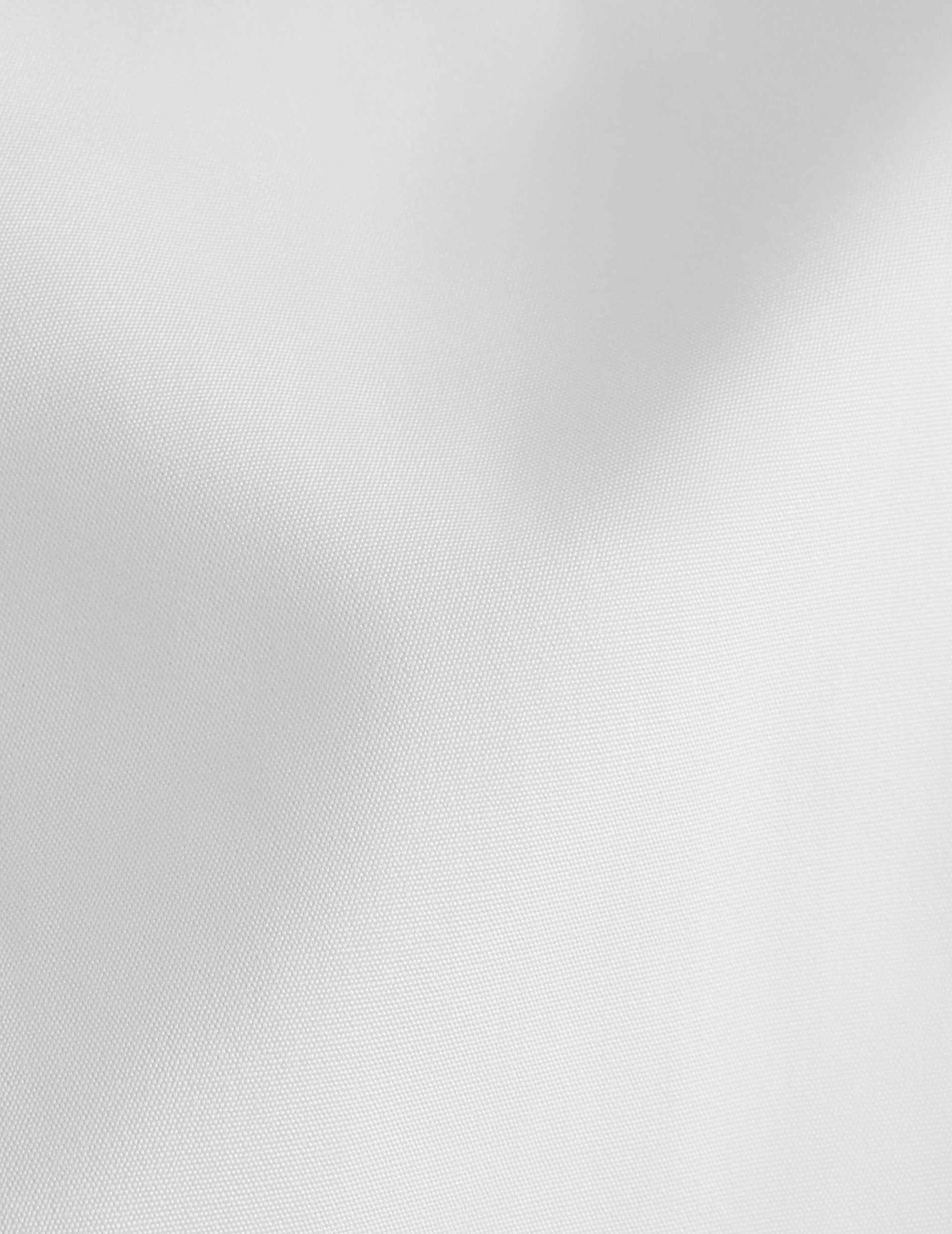 Semi-fitted white shirt - Poplin - Double Collar