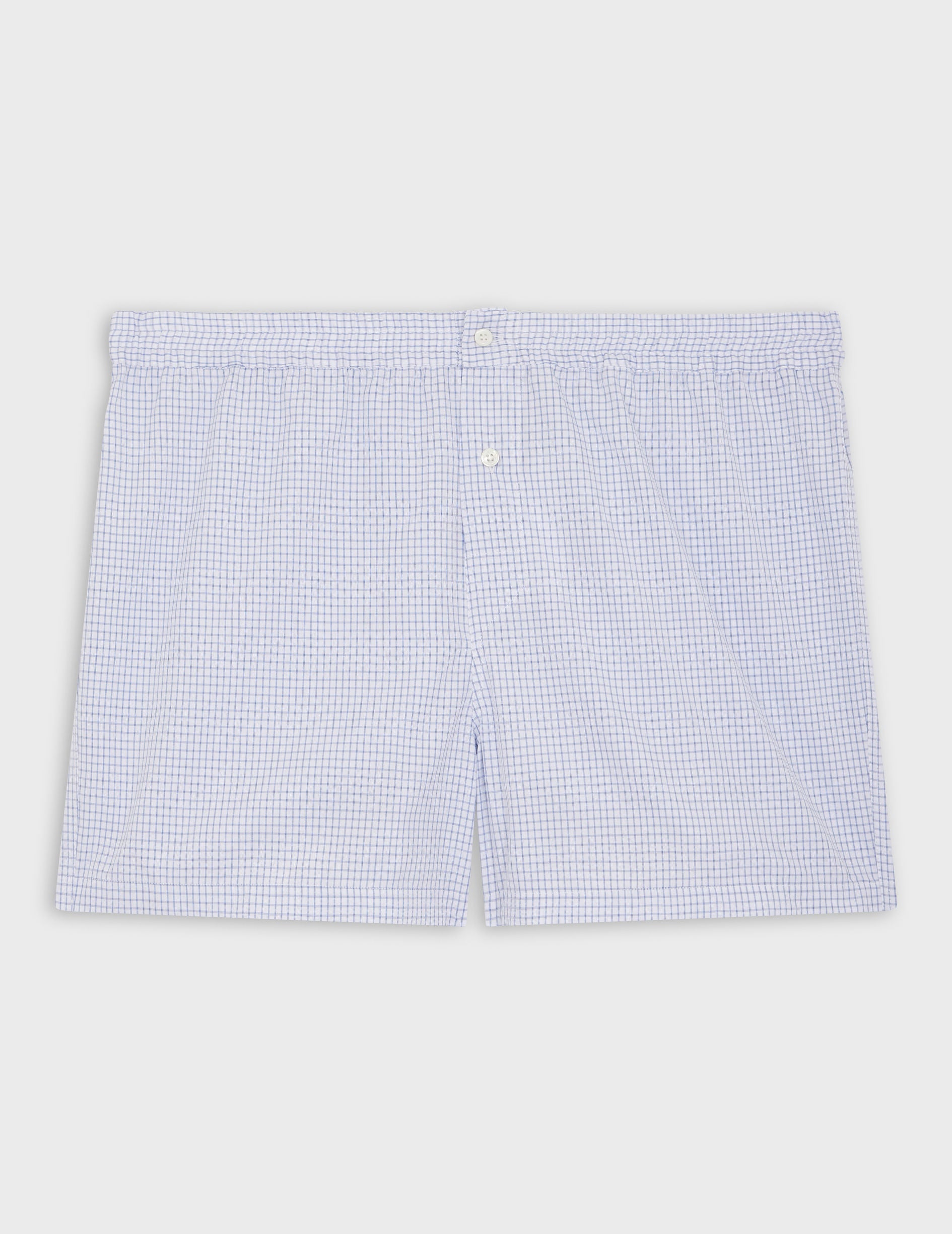 Blue checked cotton underpants