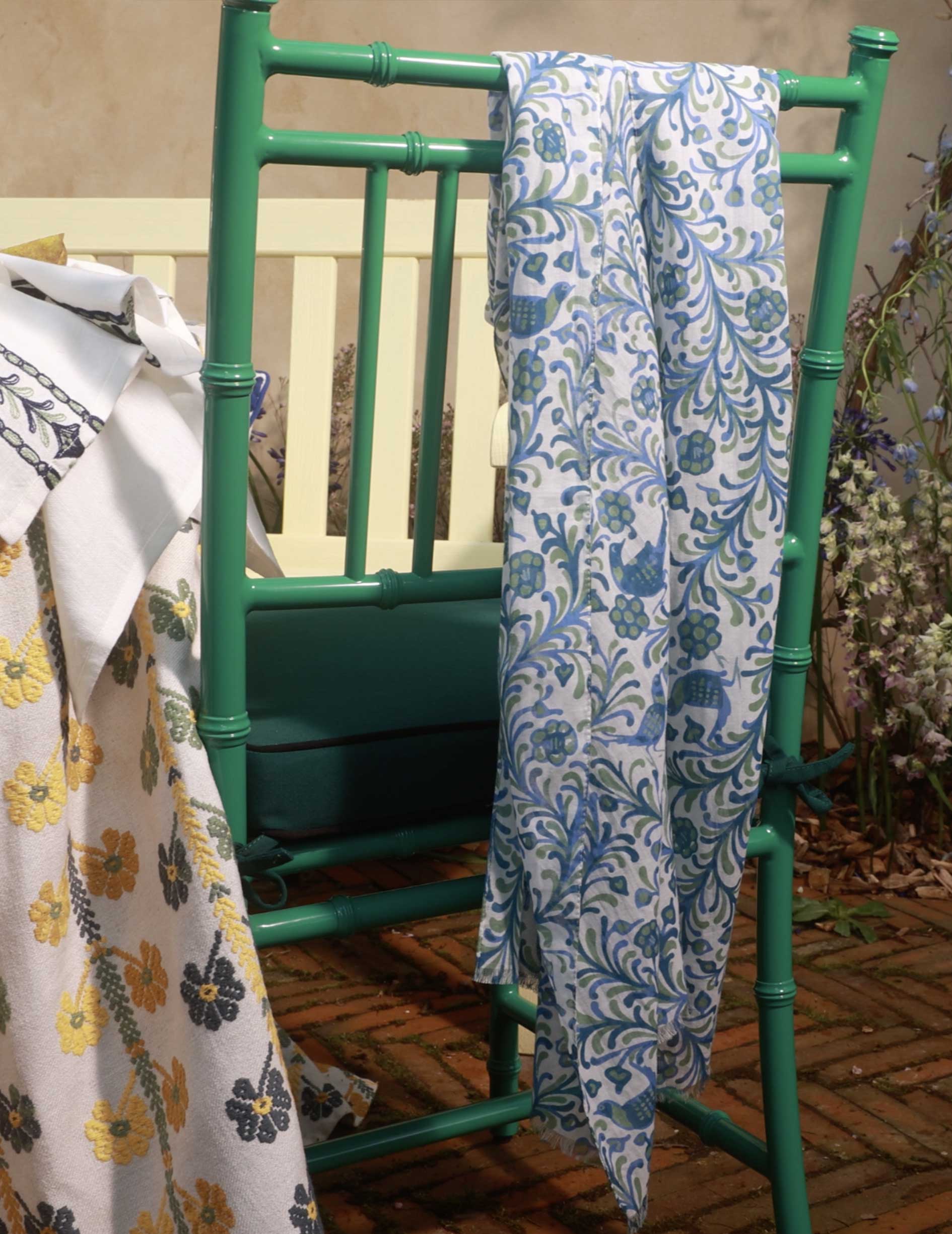 Printed cotton scarf