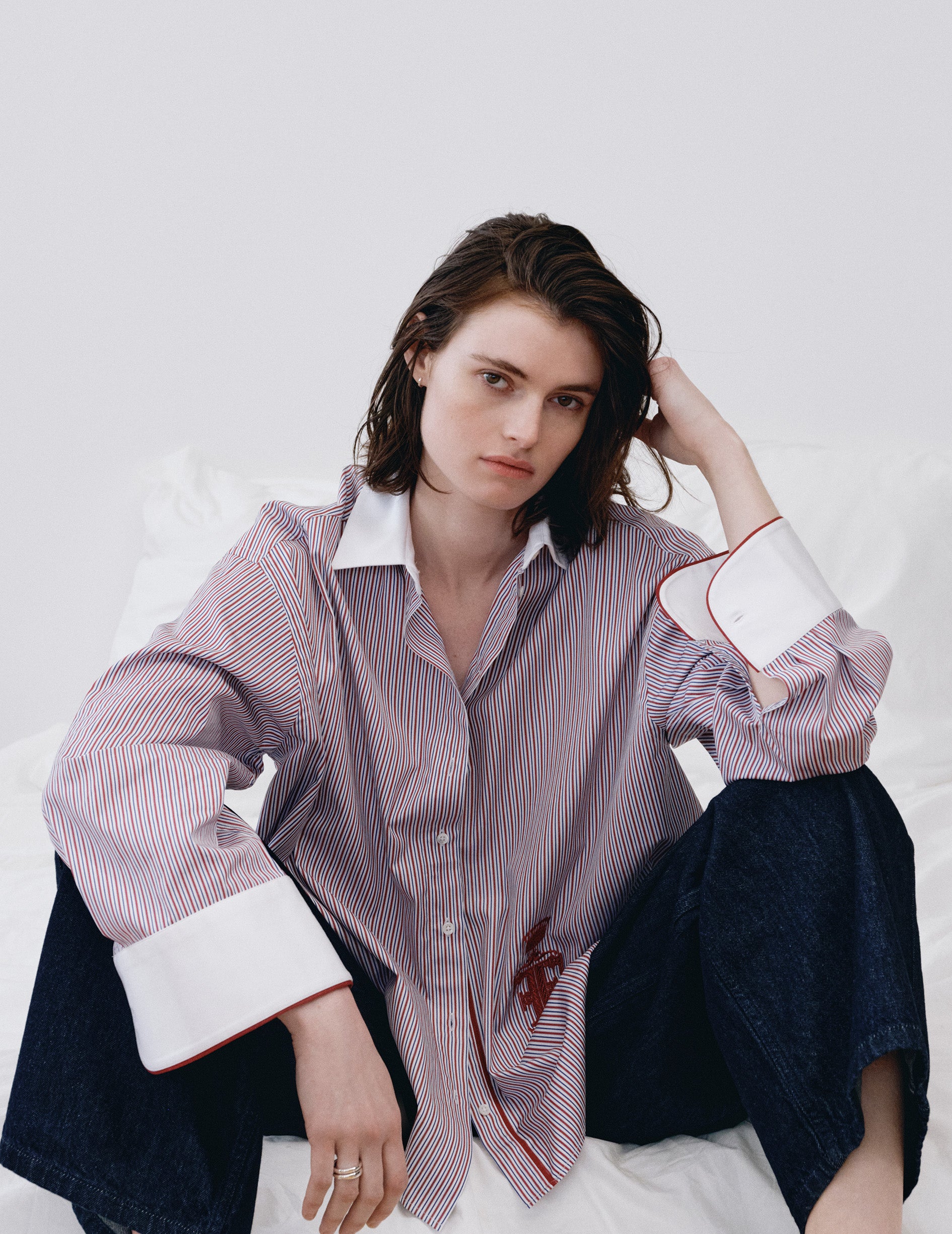 Burgundy Nolita shirt - Poplin - Shirt Collar