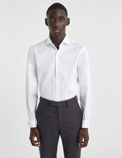 Semi-fitted white shirt