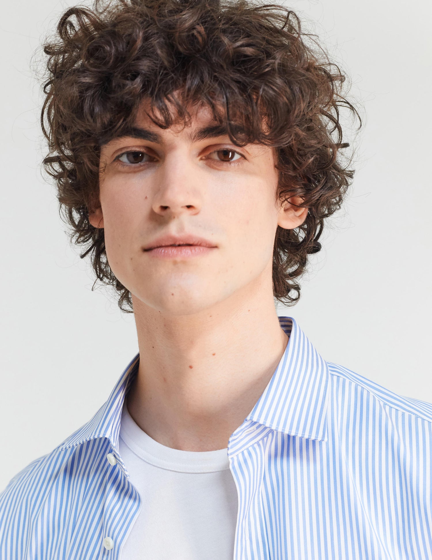Classic blue striped shirt - Poplin - Figaret Collar#6