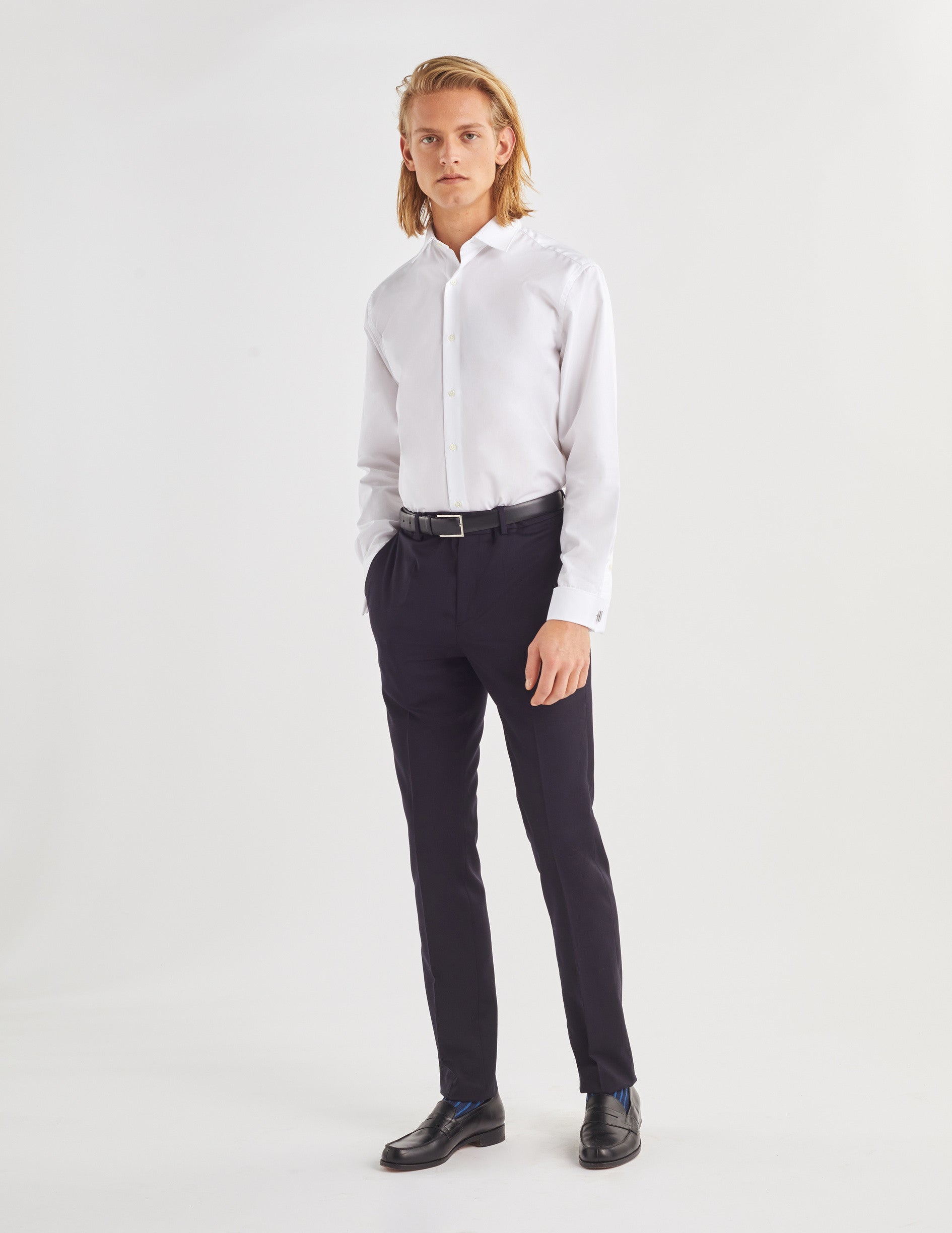 Classic white shirt - Poplin - Figaret Collar - French Cuffs