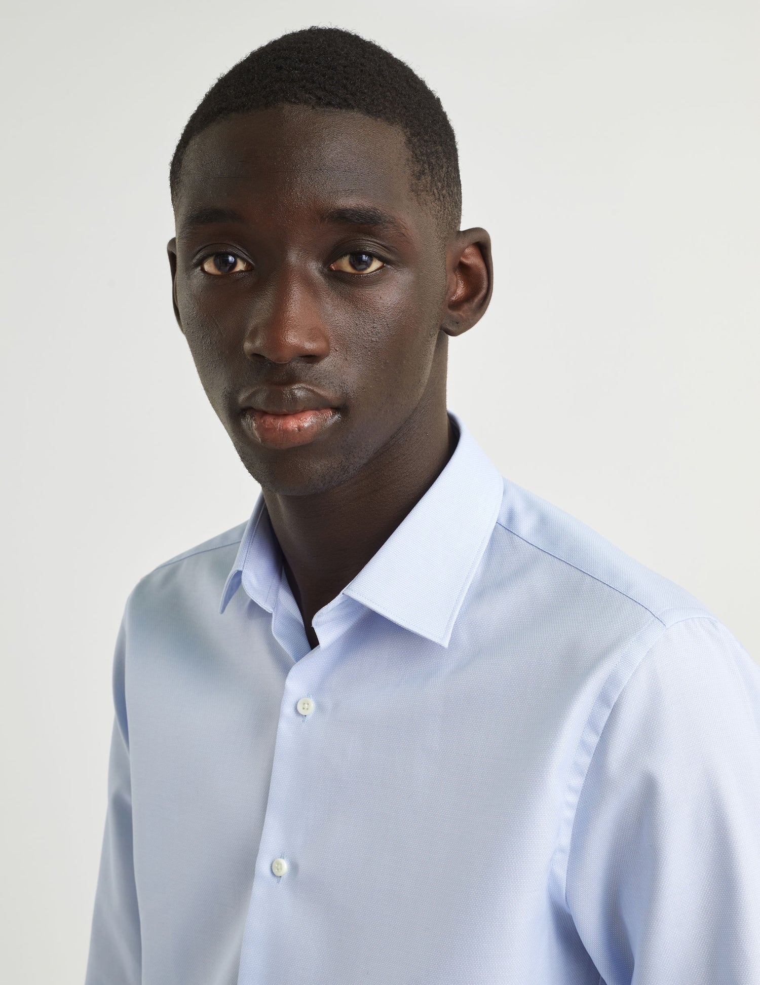 Semi-fitted blue shirt - Dobby - Figaret Collar#6