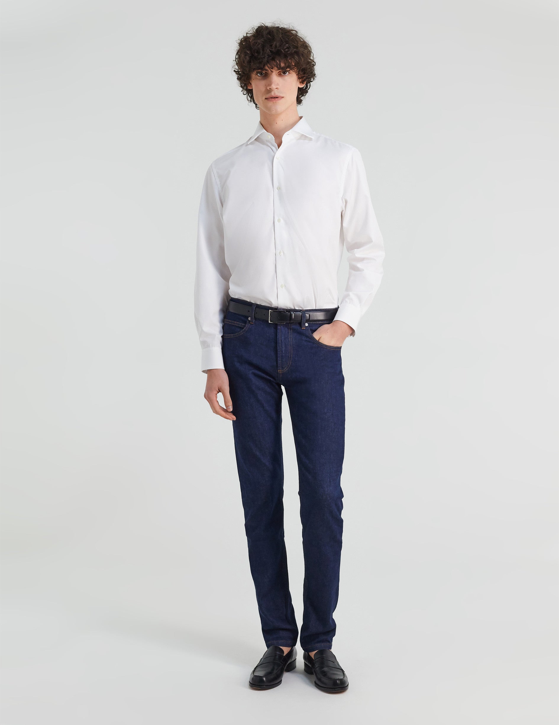 Classic white shirt - Poplin - Italian Collar