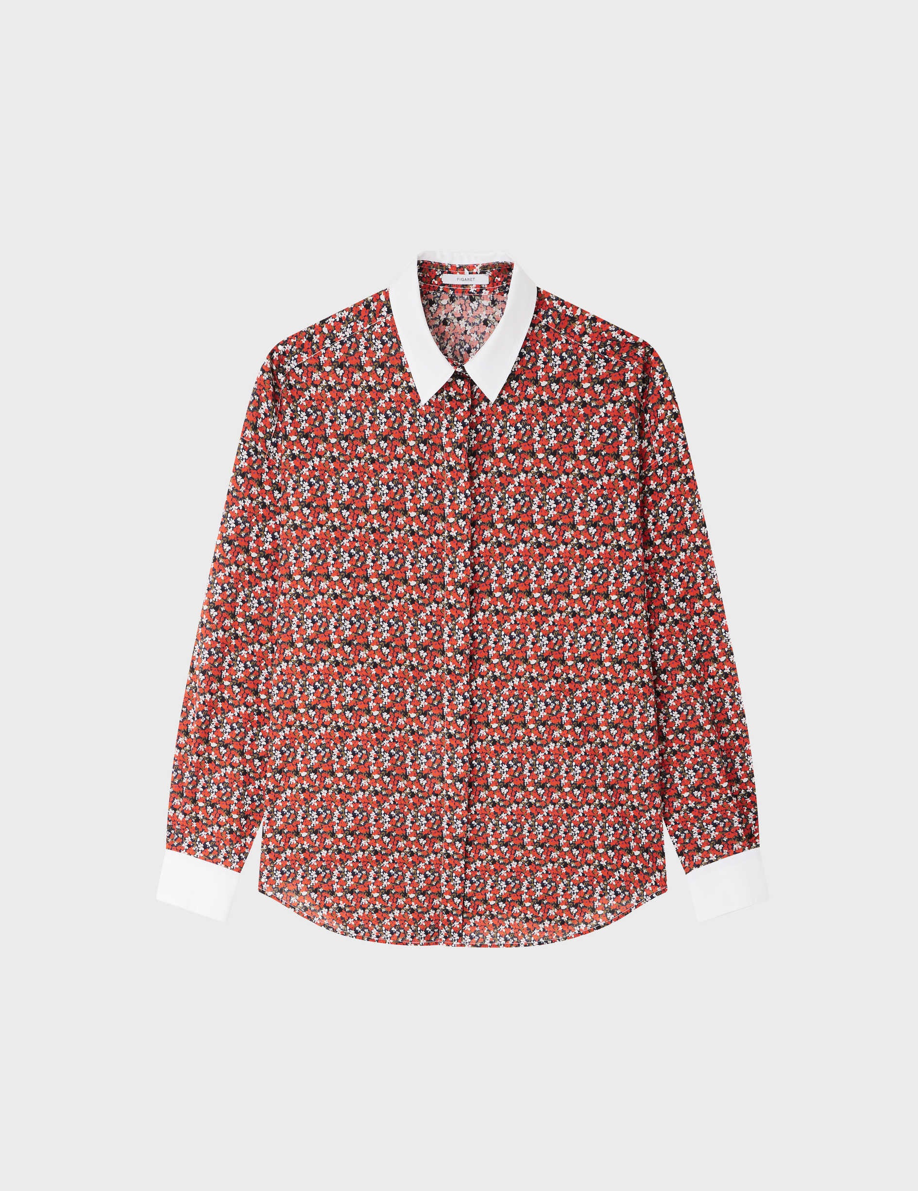 Célina oversized shirt with liberty print - Poplin