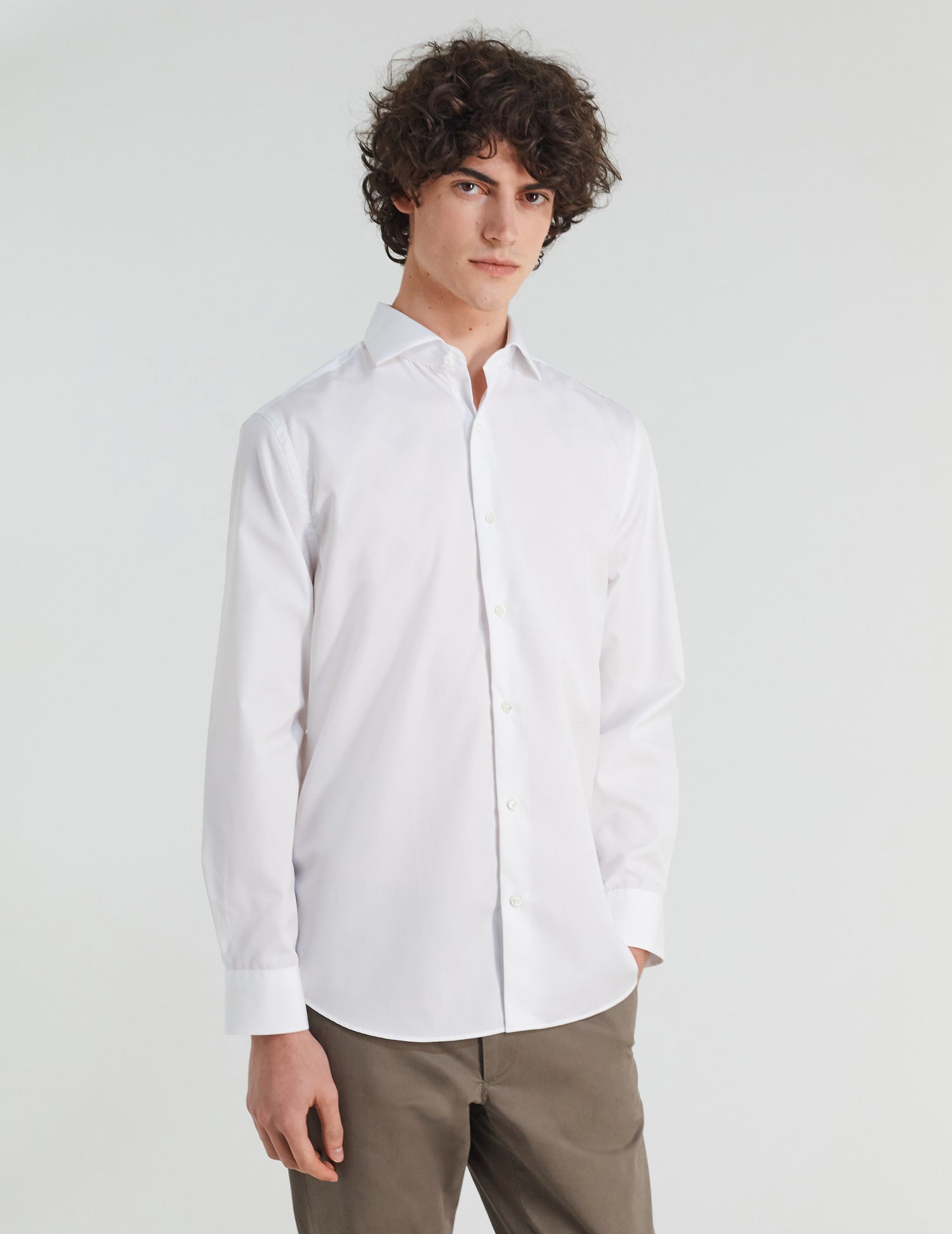 Classic white easy-iron shirt - Poplin - Italian Collar - Easy-iron#3