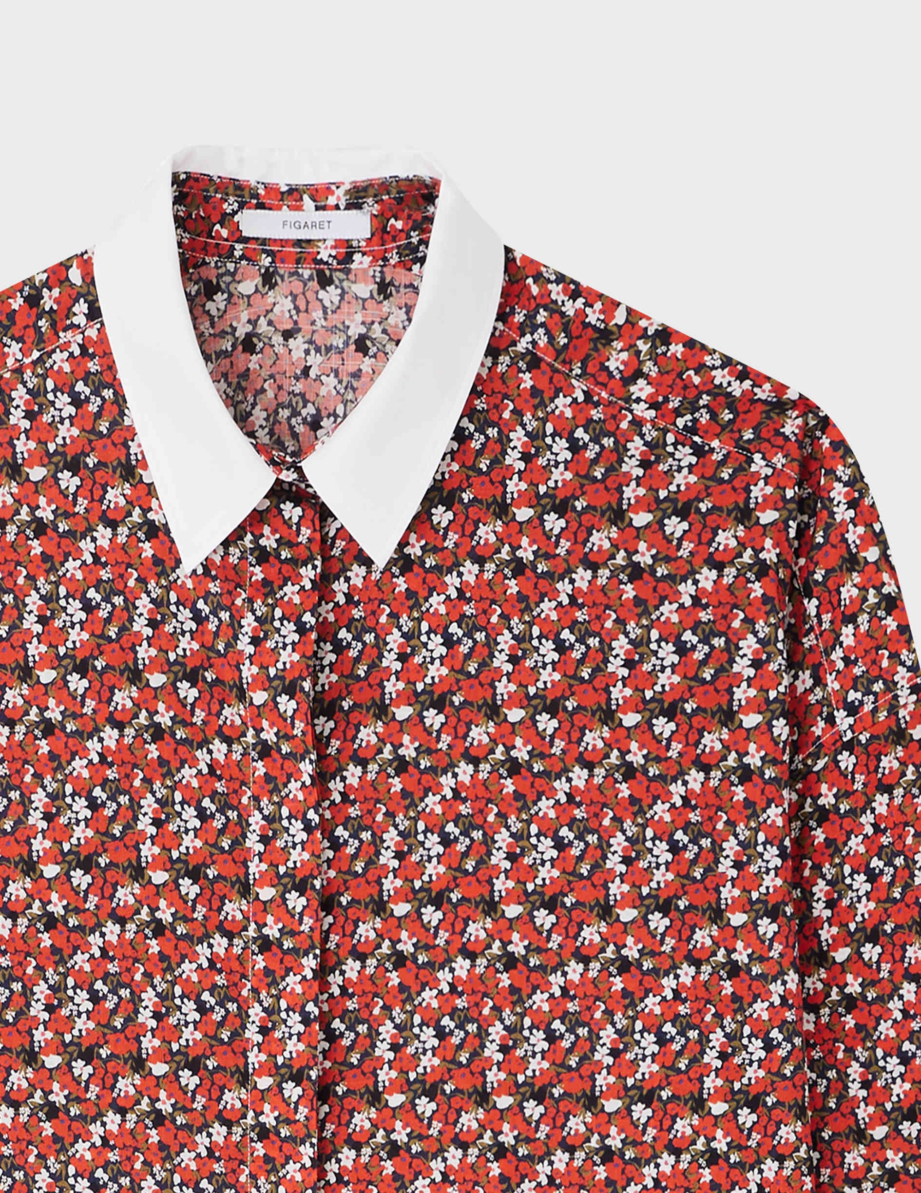 Célina oversized shirt with liberty print - Poplin