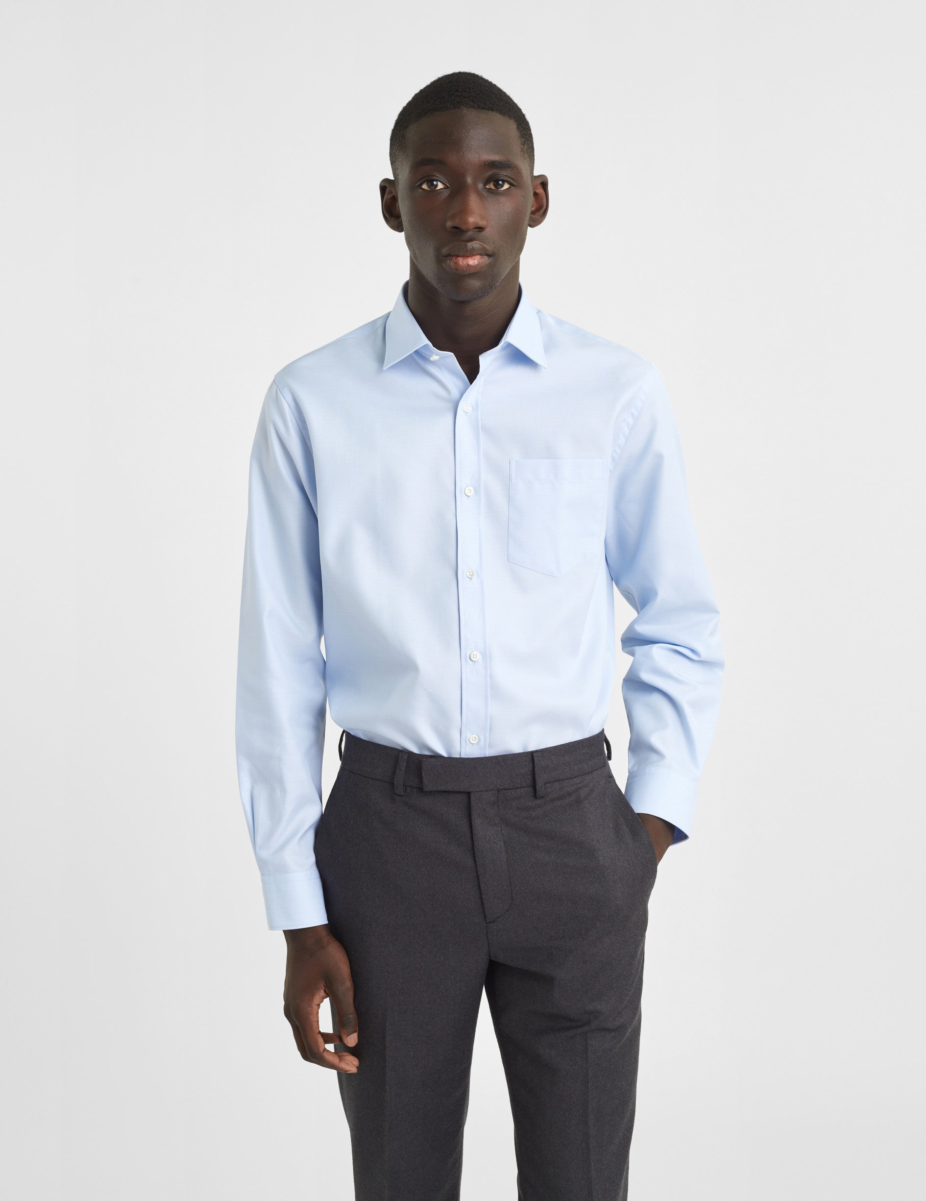 Classic blue shirt - Dobby - Figaret Collar