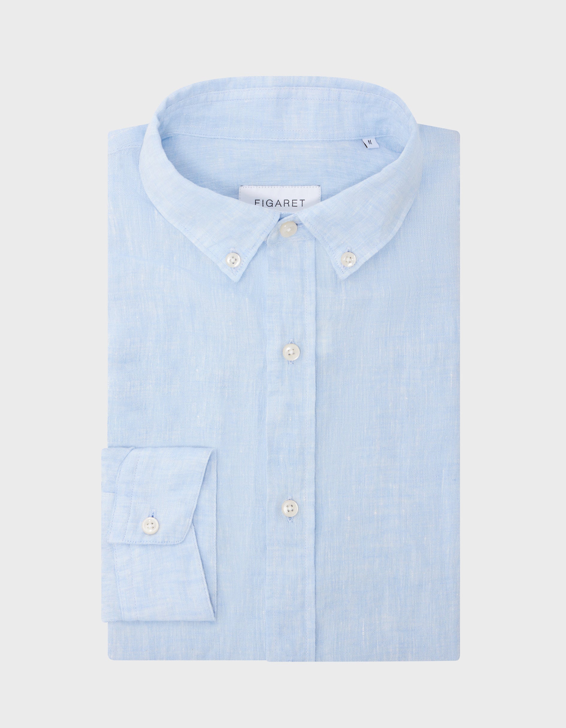 Gaspard shirt in light blue linen - Linen - American Collar