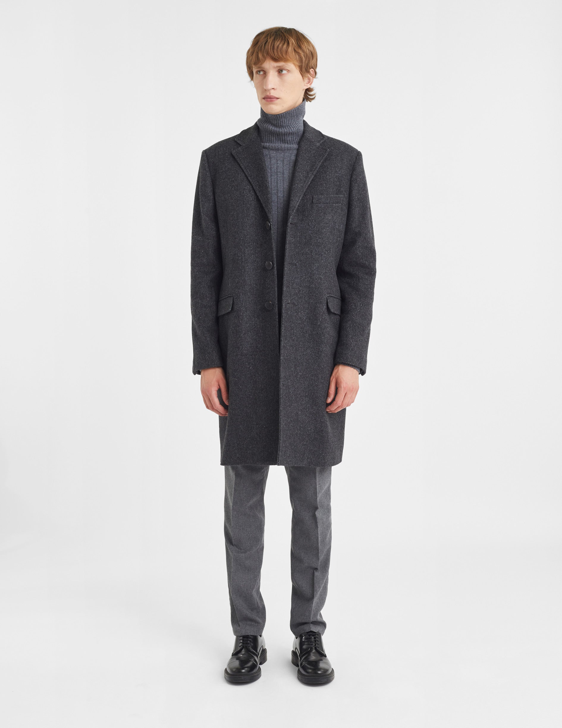 Abel coat in gray wool