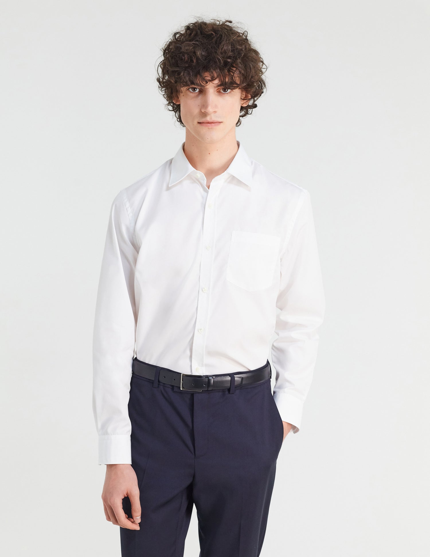 Classic white easy-iron Shirt - Poplin - Figaret Collar - Easy-iron#3