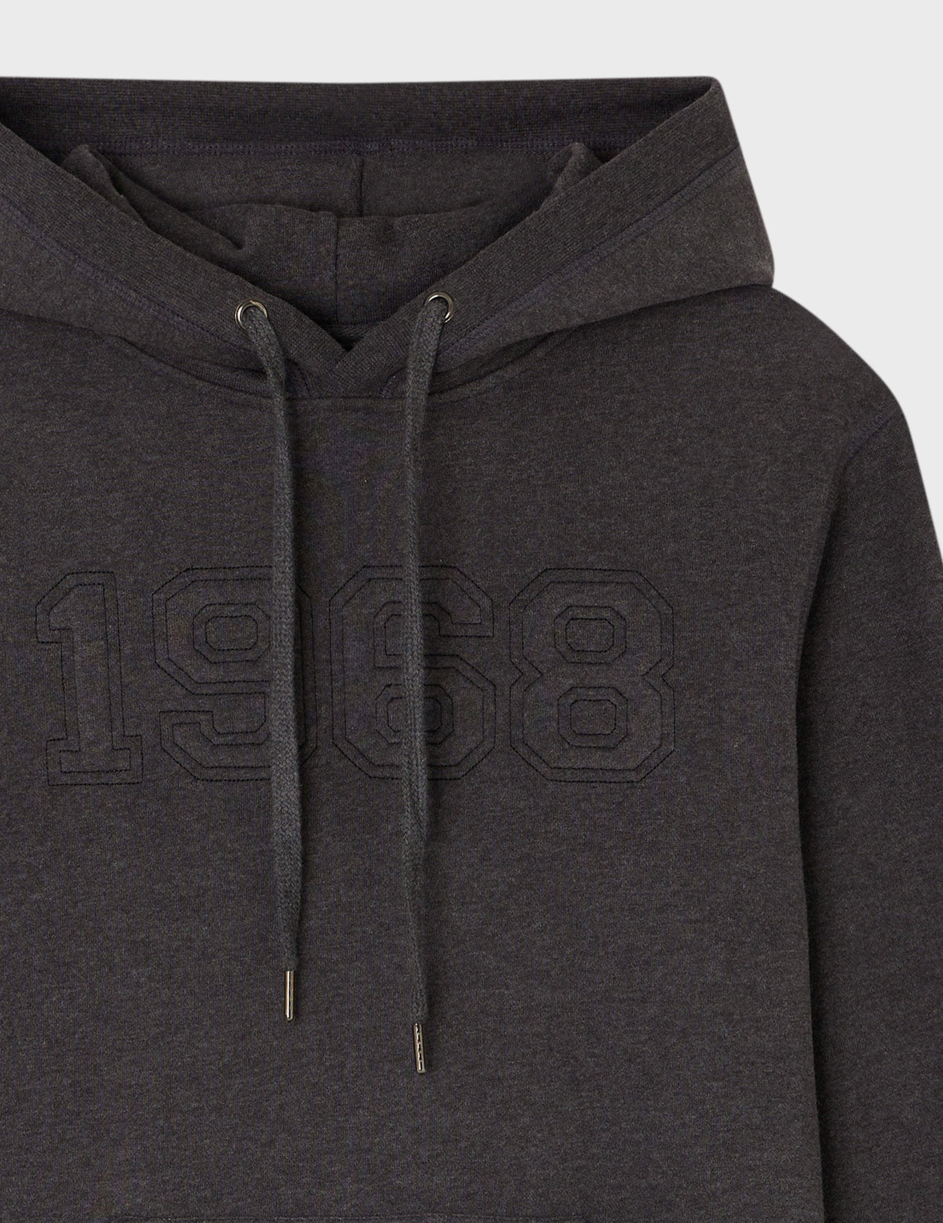 Cilian hoodie in anthracite grey jersey