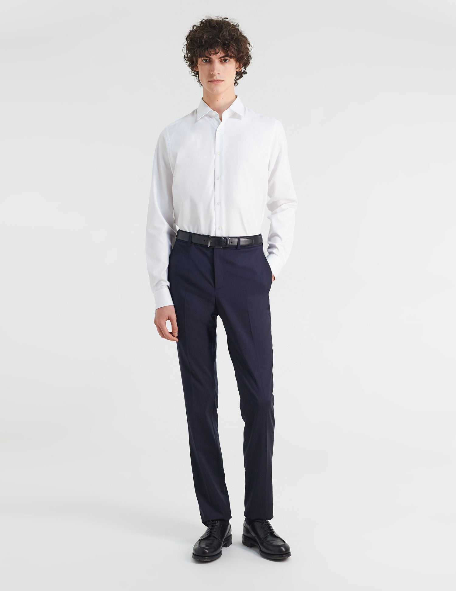 Semi-fitted white shirt - Dobby - Figaret Collar#5