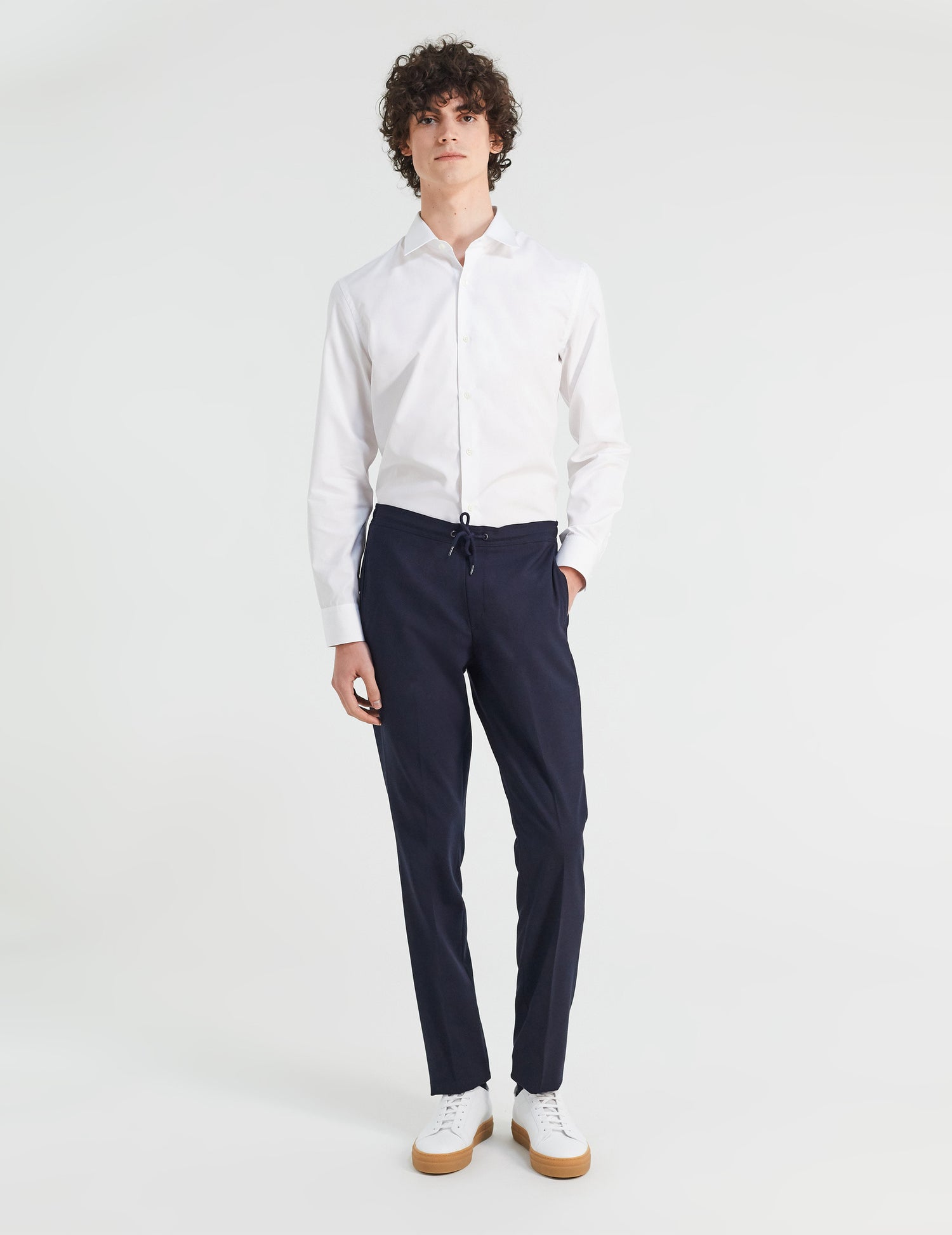 Semi-fitted white shirt - Poplin - Figaret Collar#5
