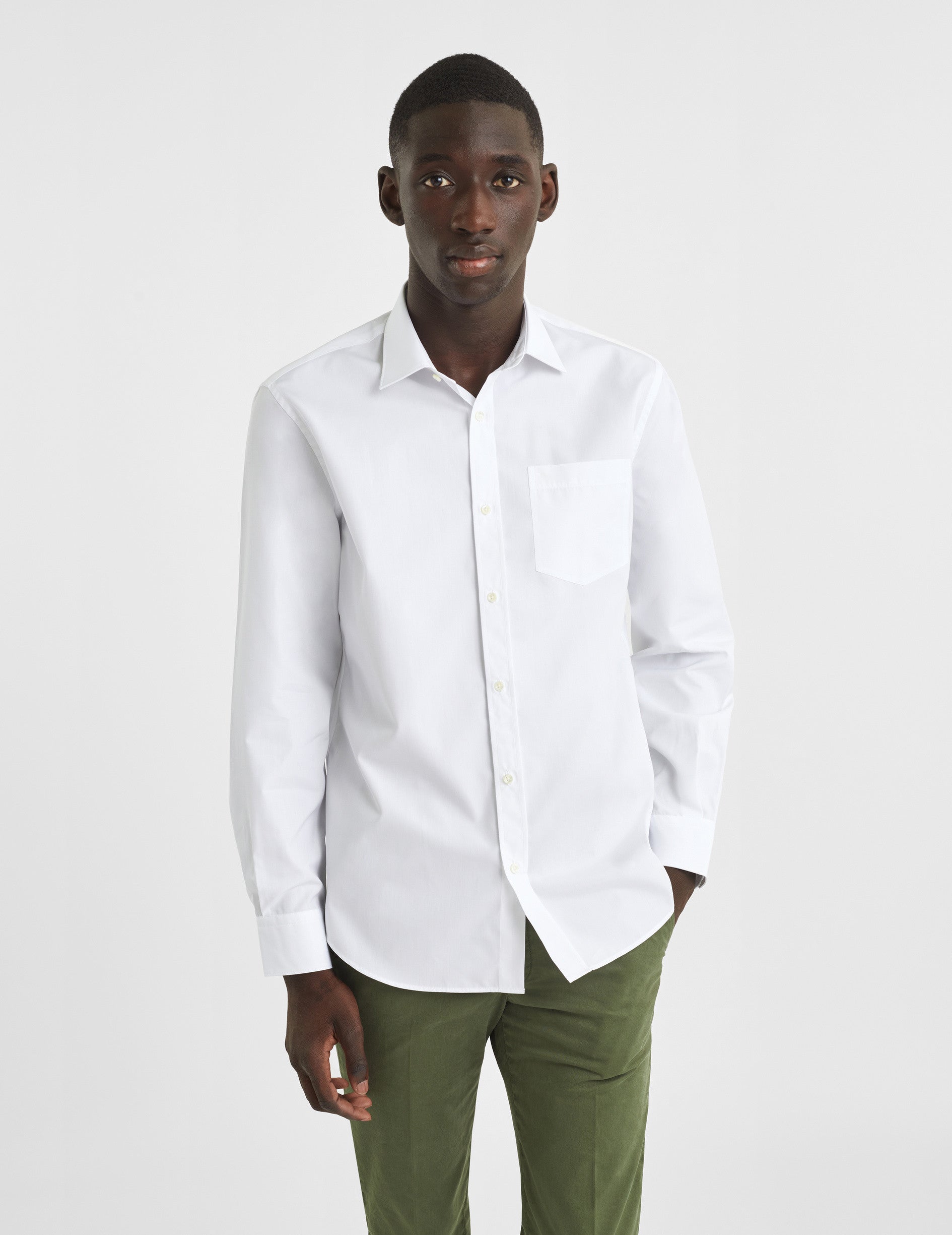Classic white shirt - Poplin - Figaret Collar