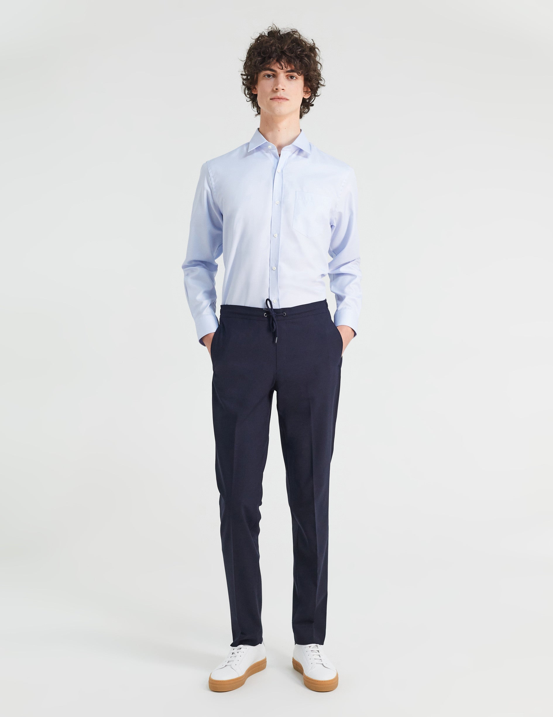 Classic blue shirt - Dobby - Figaret Collar