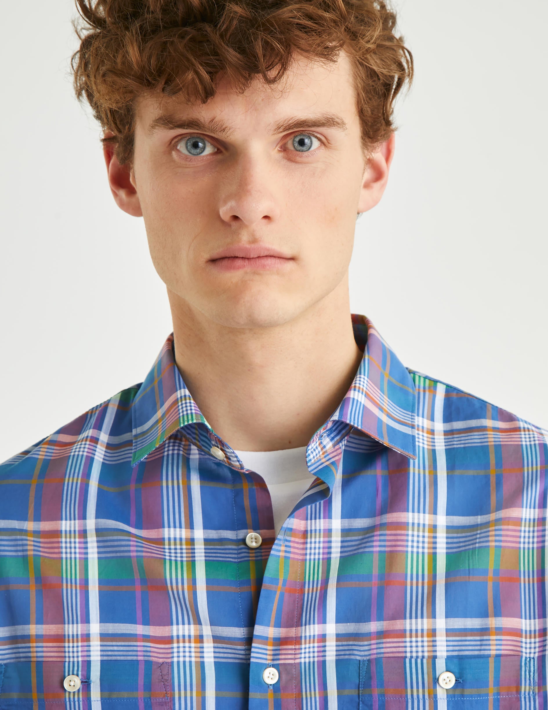 Checkered Leonardo shirt - Poplin - French Collar