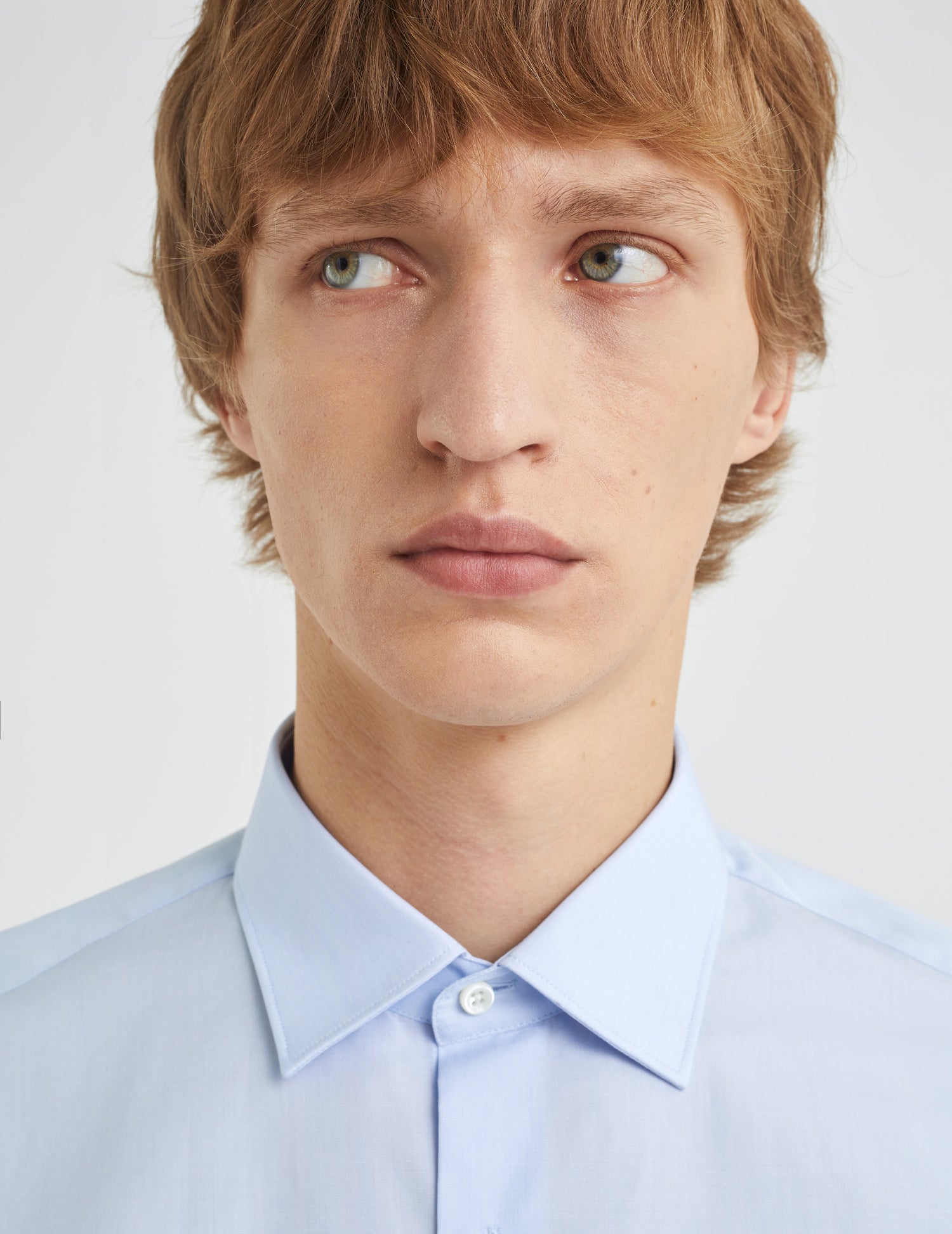 Fitted blue shirt - Fil-à-fil - Figaret Collar#6