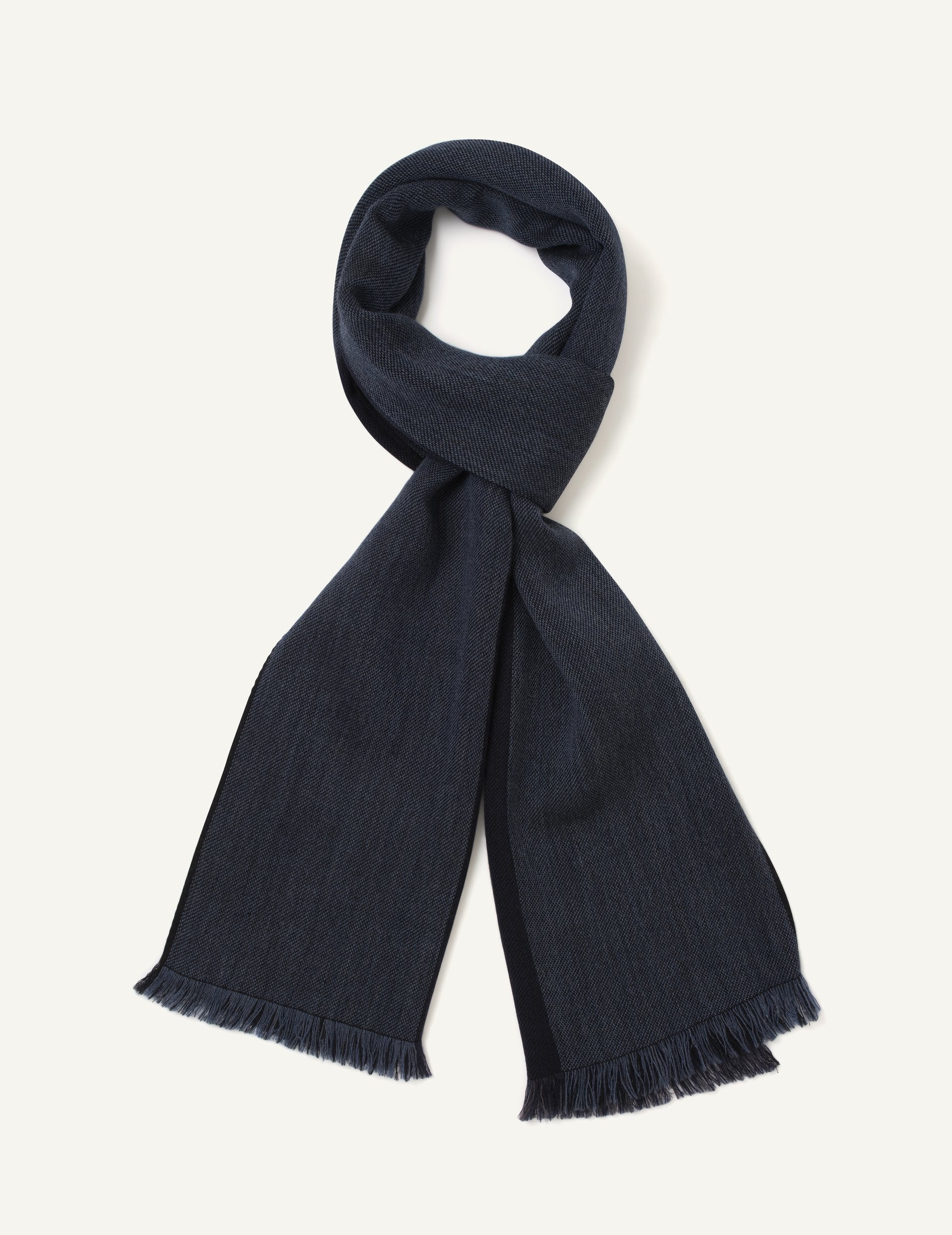 Navy wool scarf