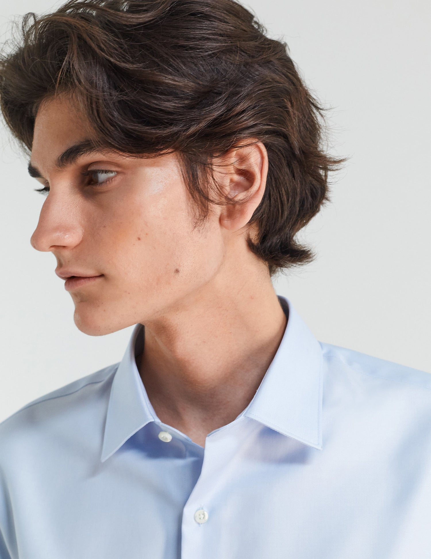 Semi-fitted blue shirt - Dobby - Figaret Collar#6