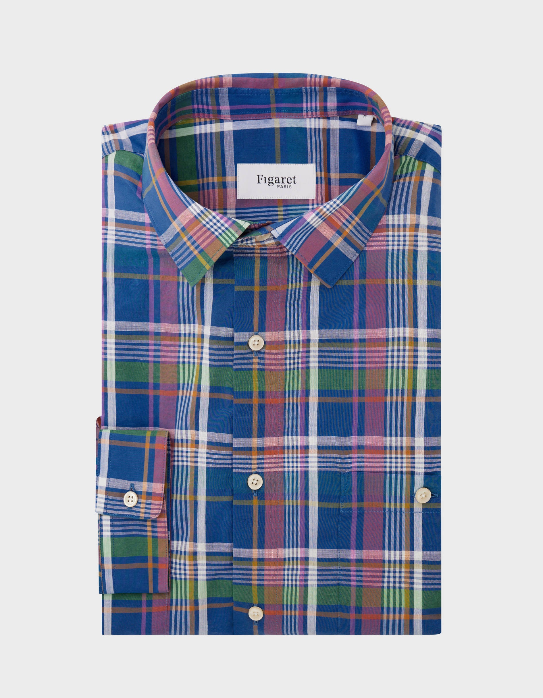 Checkered Leonardo shirt - Poplin - French Collar