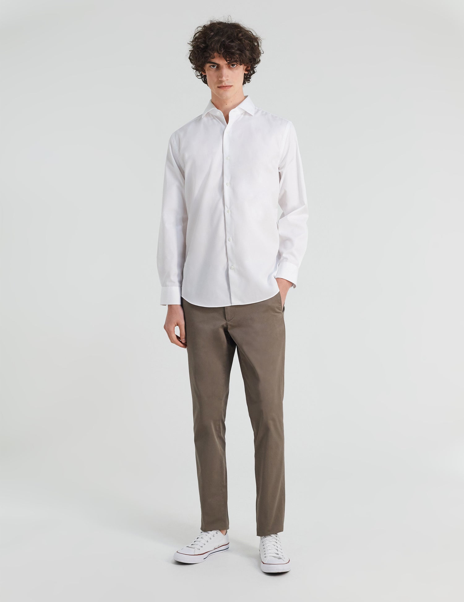 Classic white easy-iron shirt - Poplin - Italian Collar - Easy-iron#4