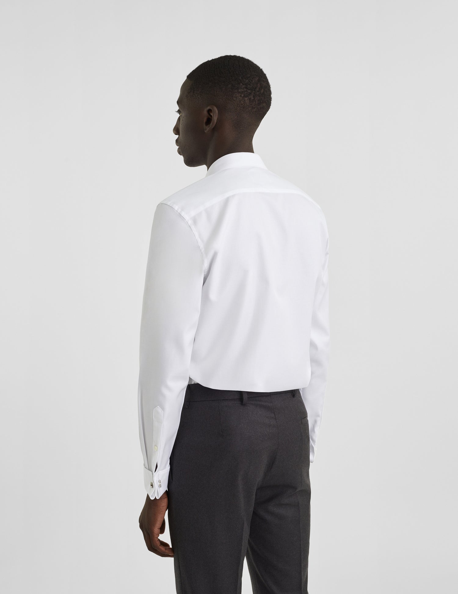 Semi-fitted white shirt - Dobby - Figaret Collar - French Cuffs#5