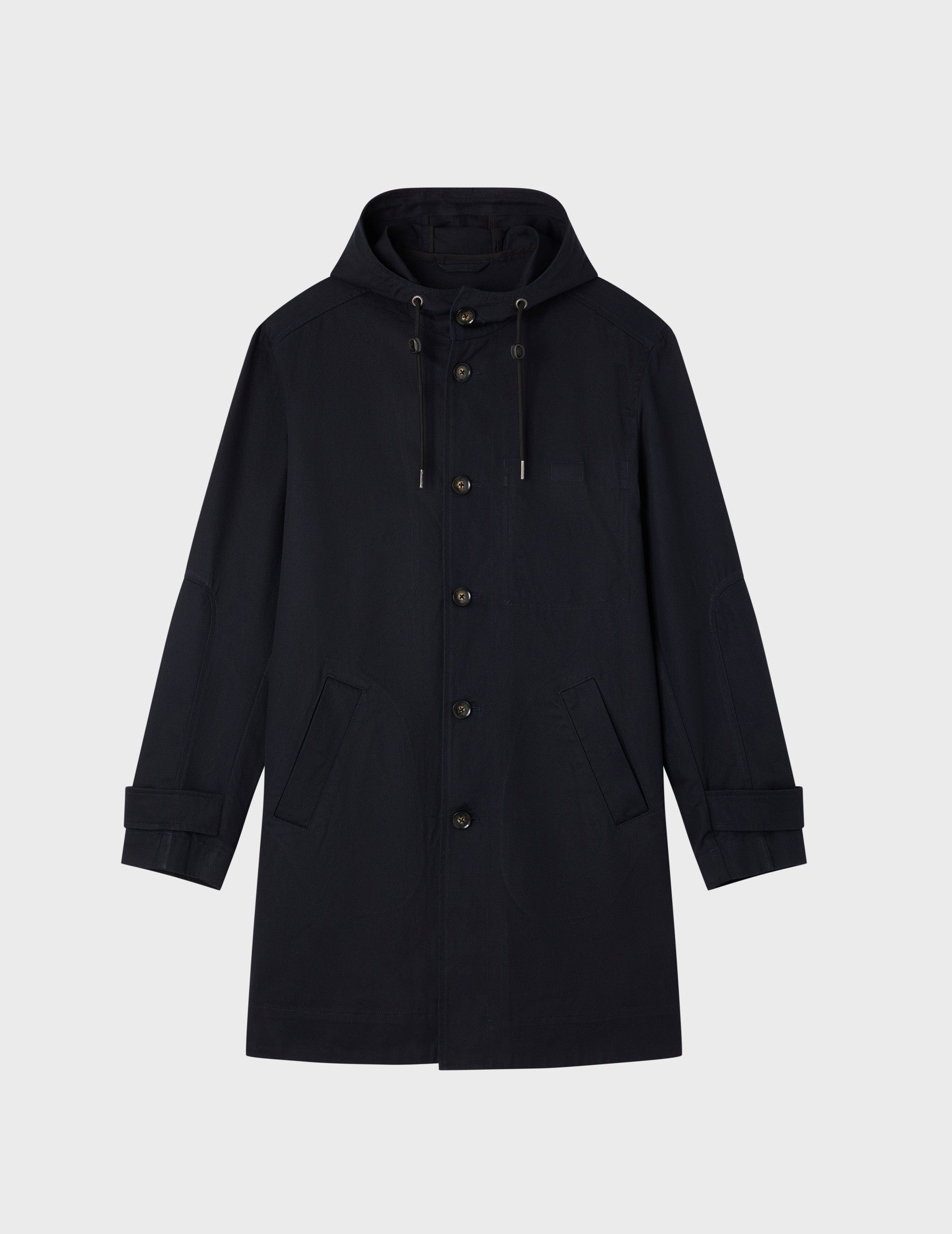 Felipe parka in navy cotton - Cotton twill