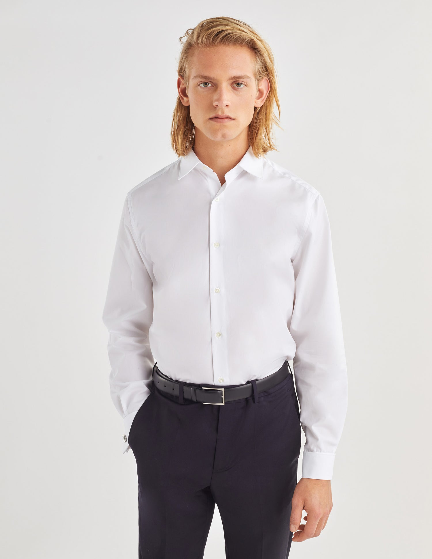 Classic white shirt - Poplin - Figaret Collar - French  Cuffs#3