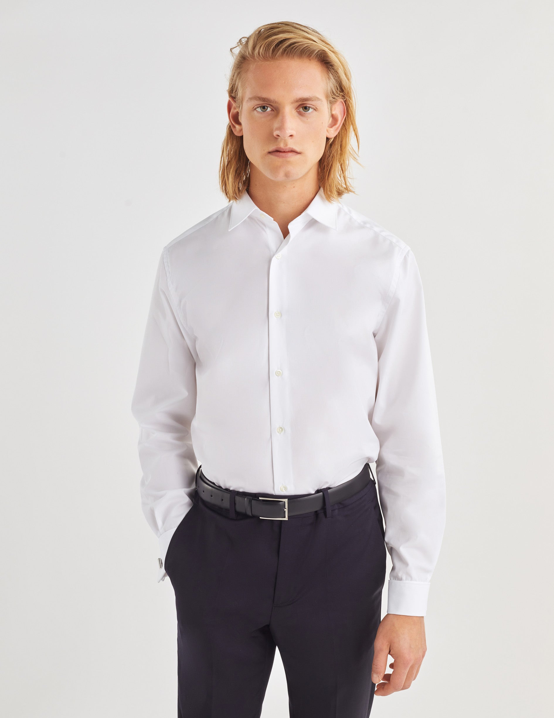 Classic white shirt - Poplin - Figaret Collar - French Cuffs