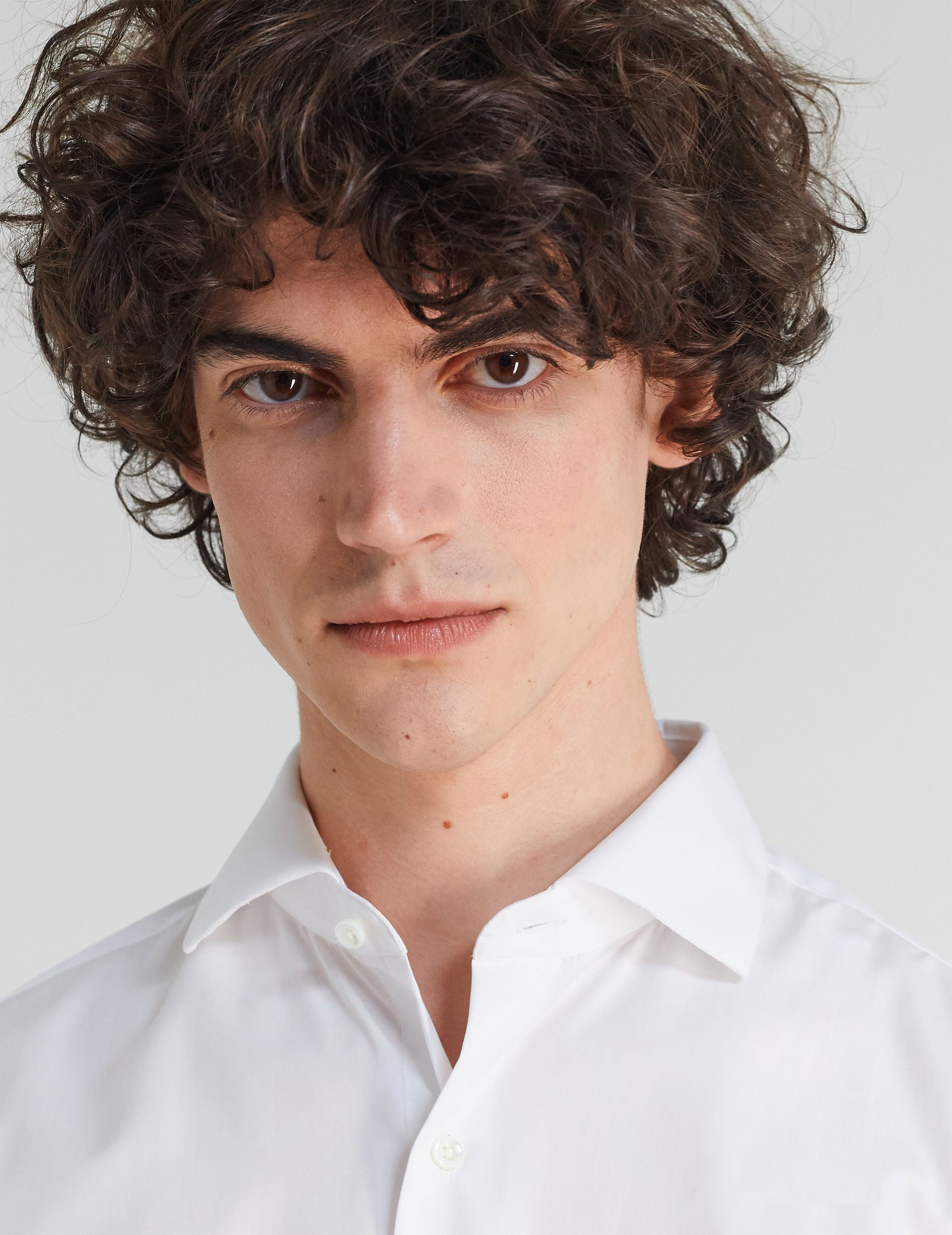 Classic white easy-iron shirt - Poplin - Italian Collar - Easy-iron