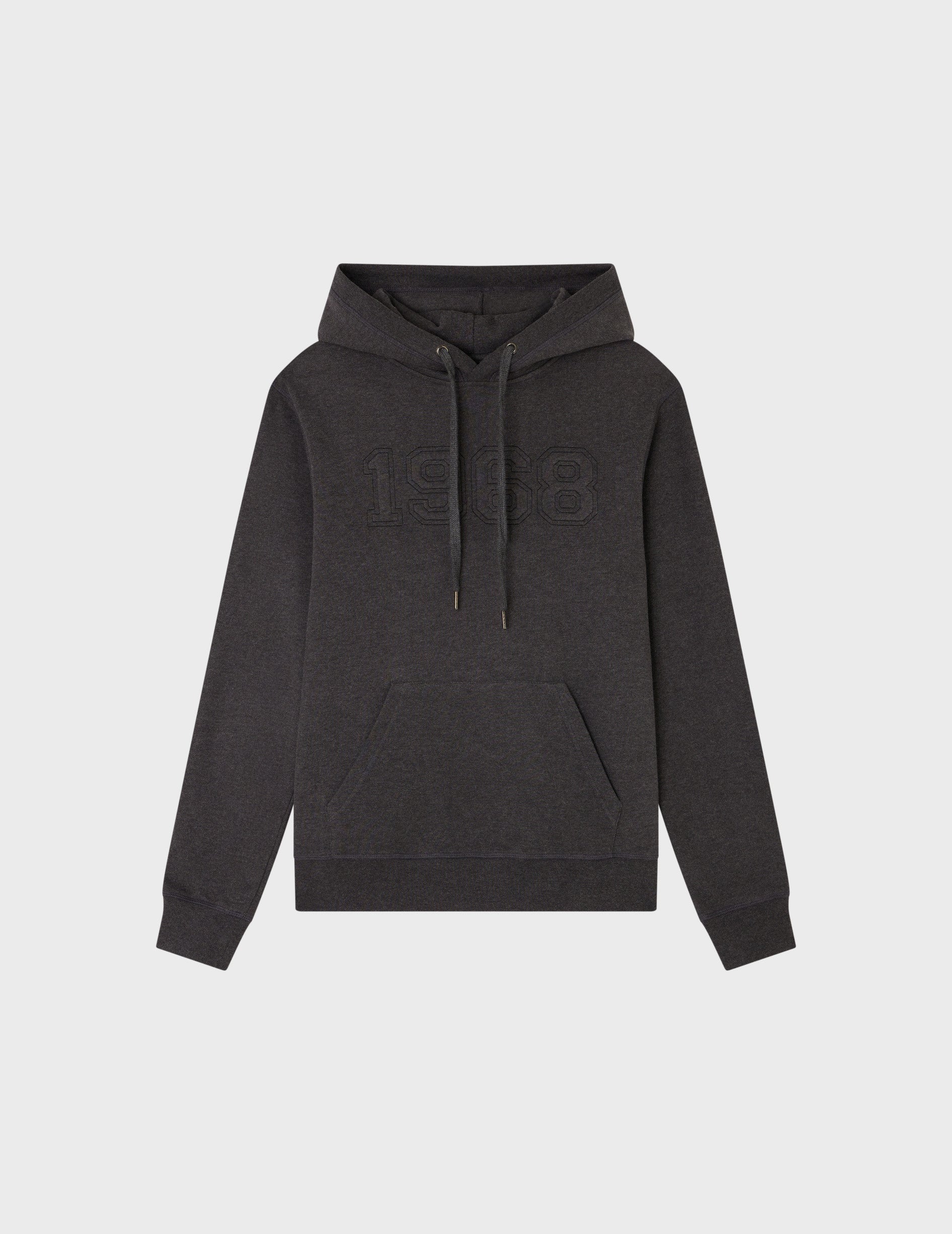 Cilian hoodie in anthracite grey jersey