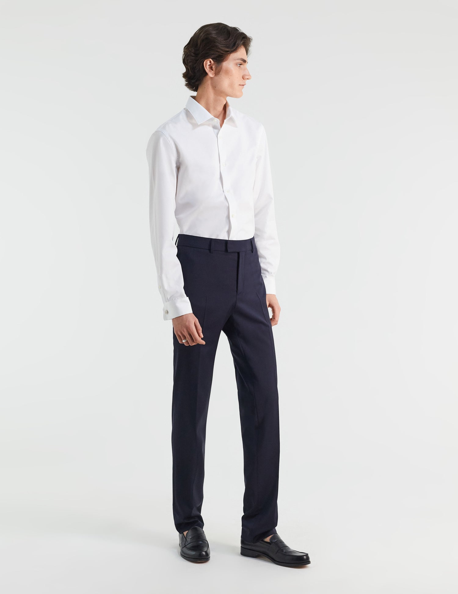 Fitted white shirt - Poplin - Figaret Collar - French Cuffs#5