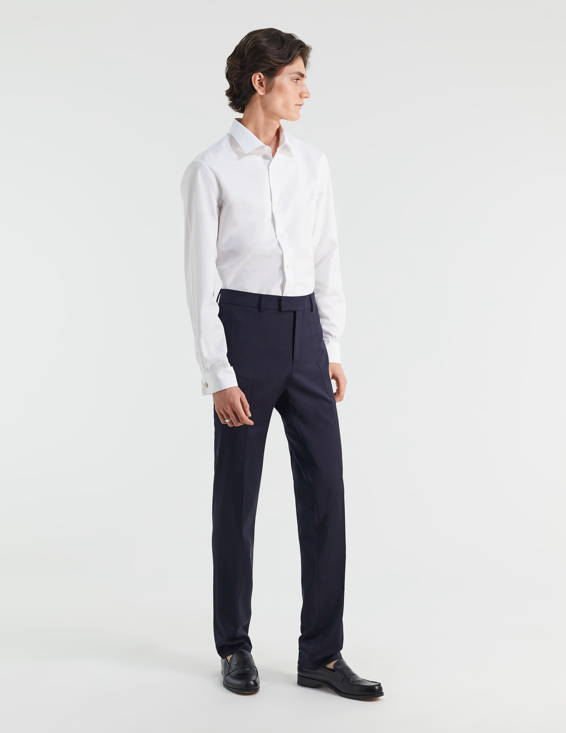 Fitted white shirt - Poplin - Figaret Collar - French Cuffs