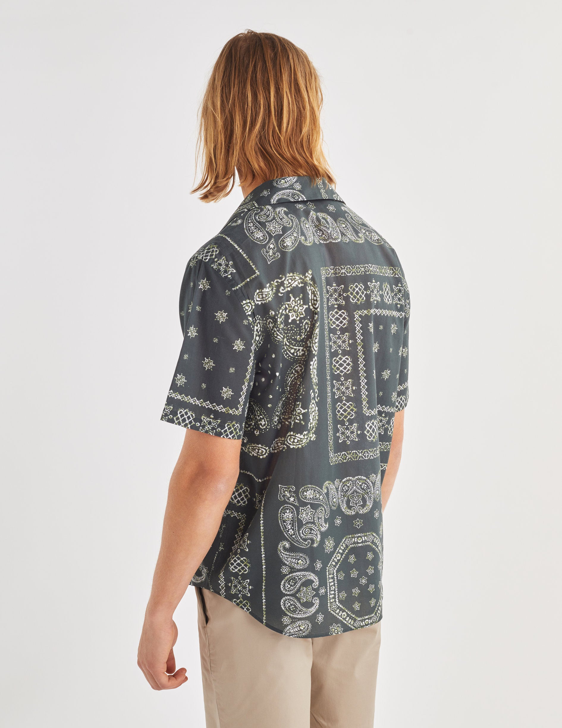 Green Drazick Shirt - Poplin - Pyjamas Collar