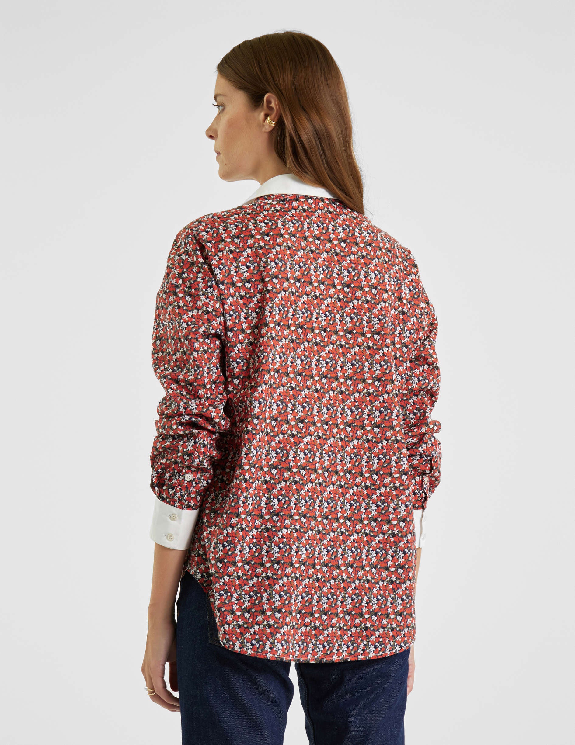 Célina oversized shirt with liberty print - Poplin
