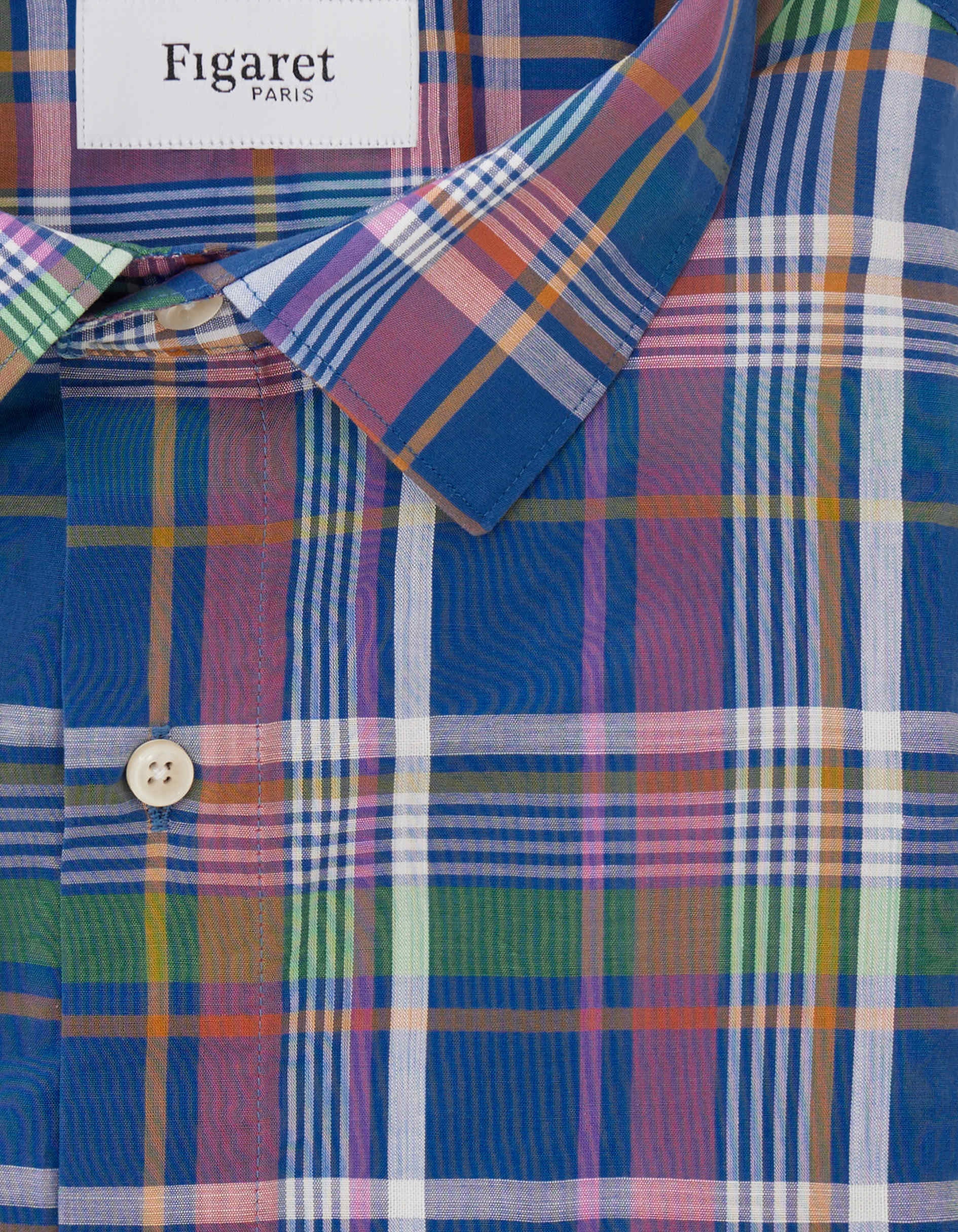 Checkered Leonardo shirt - Poplin - French Collar